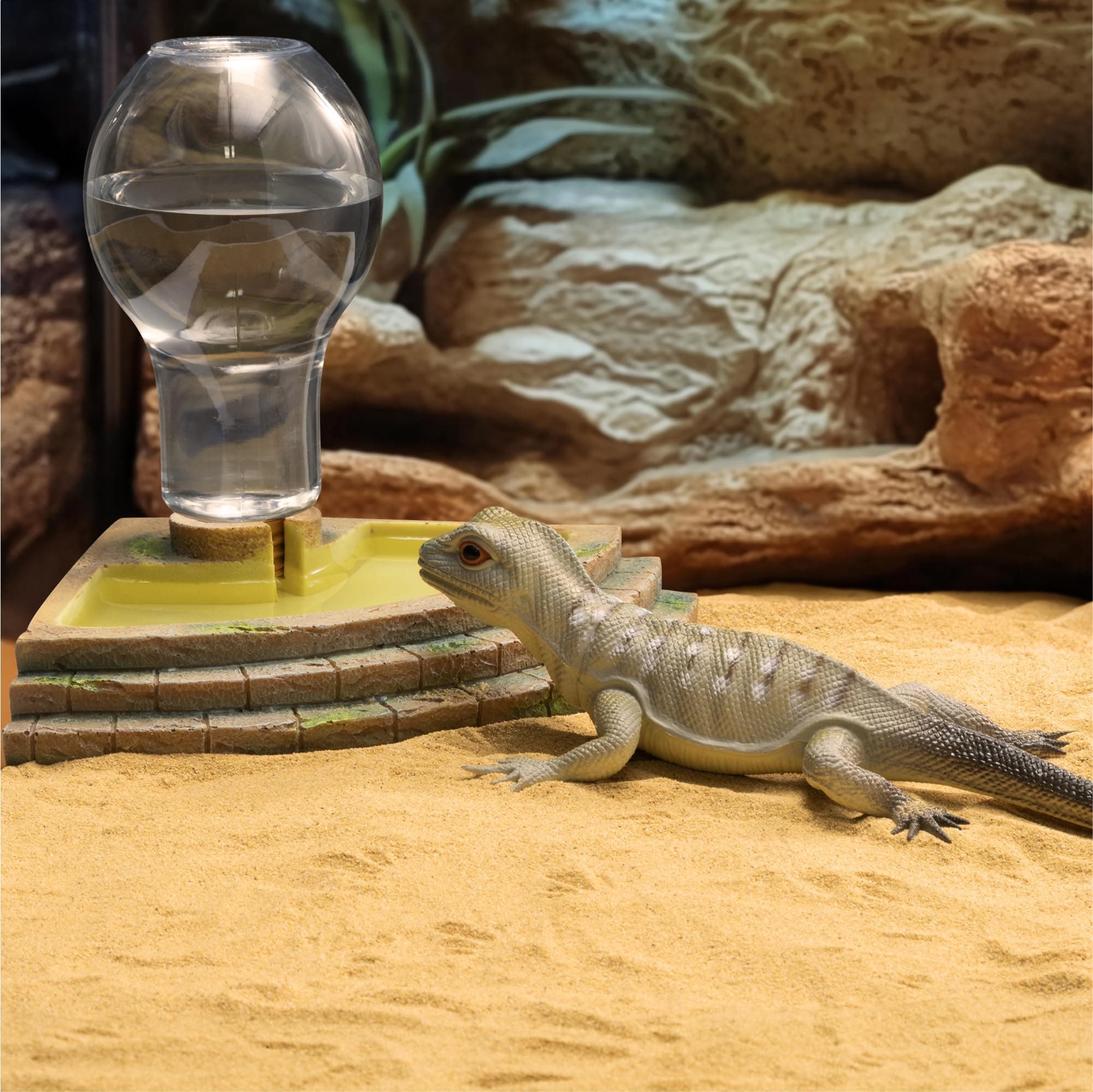 Navaris Corner Reptile Water Bowl, 400ml - Lizard & Tortoise Dish Accessories fo - Thumbnail 7