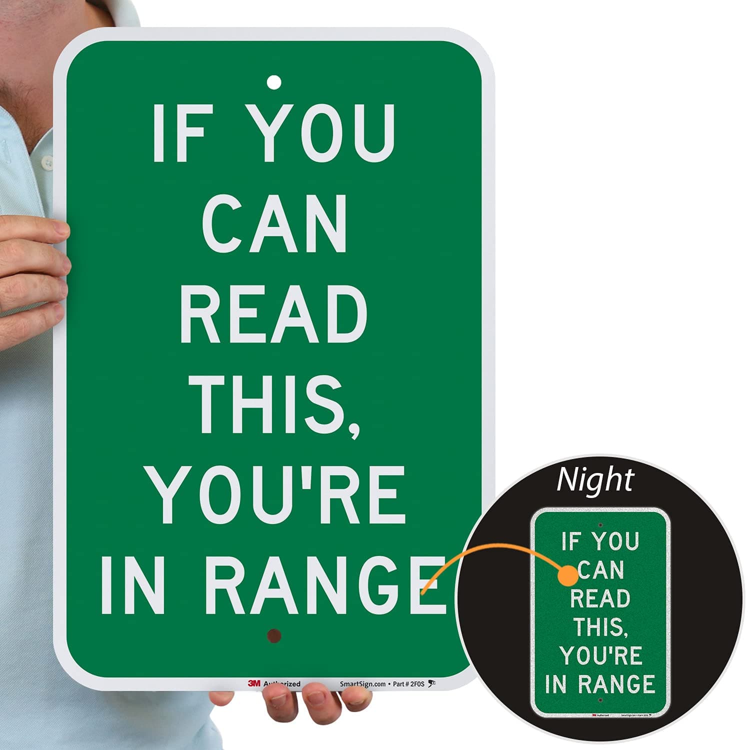 "If You Can Read This, You're In Range" Shooting Range Sign By SmartSign | 12" x - Thumbnail 2