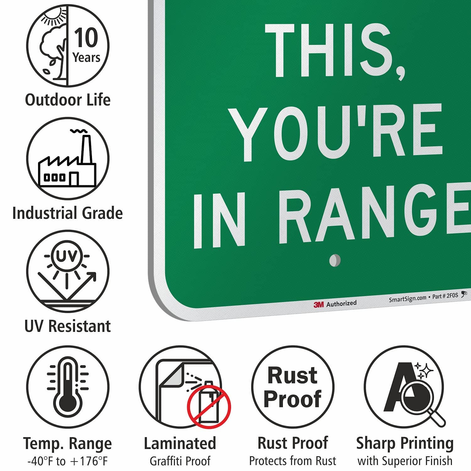 "If You Can Read This, You're In Range" Shooting Range Sign By SmartSign | 12" x - Thumbnail 7