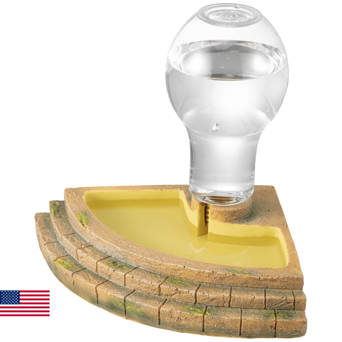 Navaris Corner Reptile Water Bowl, 400ml - Lizard & Tortoise Dish Accessories fo - Image 1