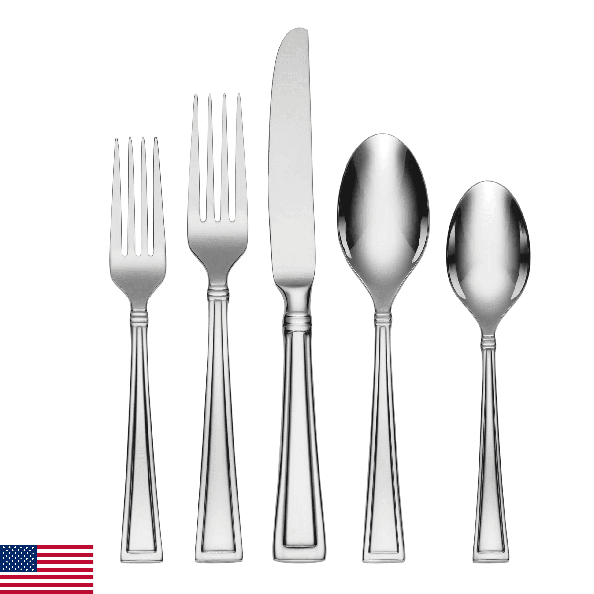 Oneida Butler 20 Piece Everyday Flatware, Service for 4, 18/0 Stainless Steel, S - Image 1