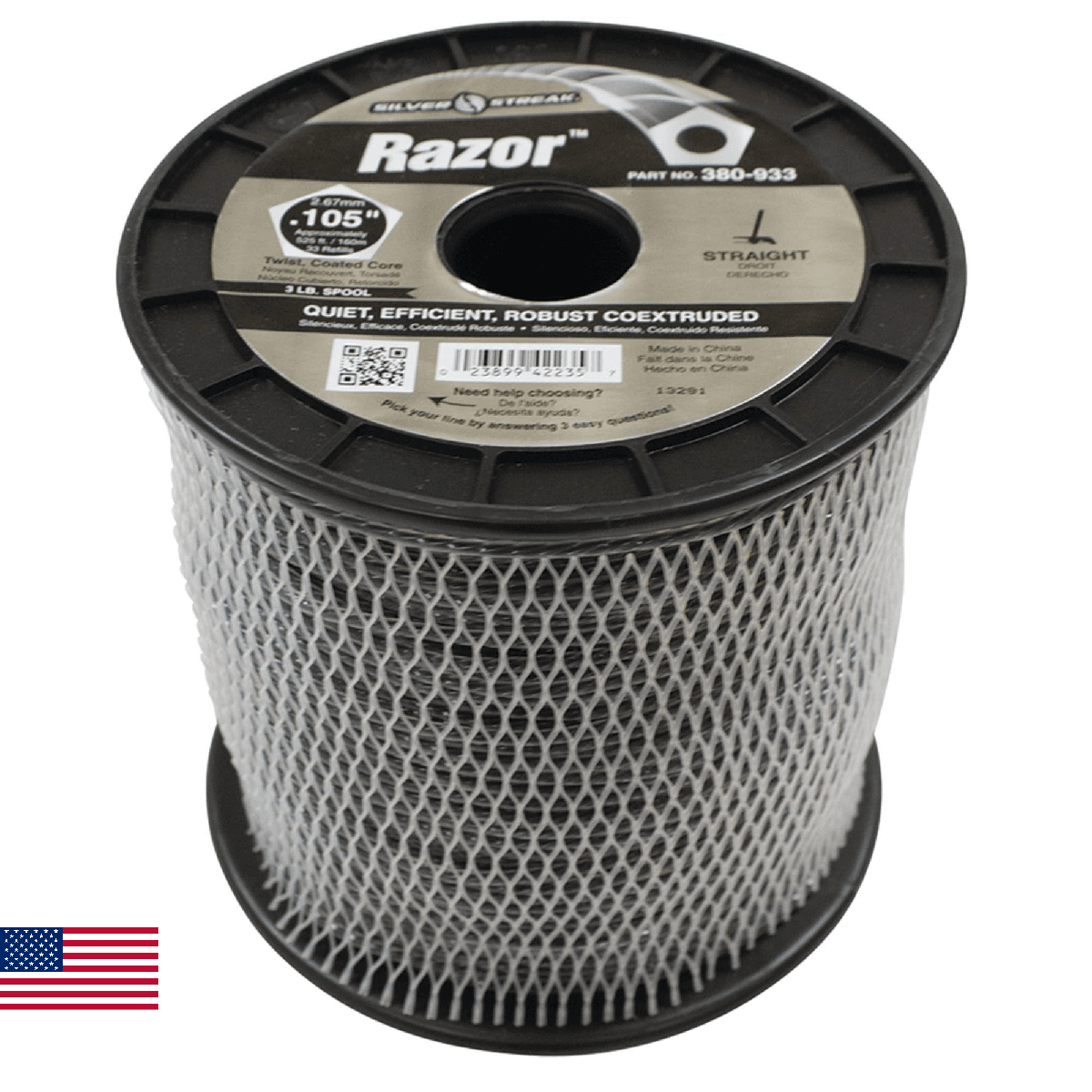 Stens Silver Streak Razor Trimmer Line .105 3lb Spool - Image 1