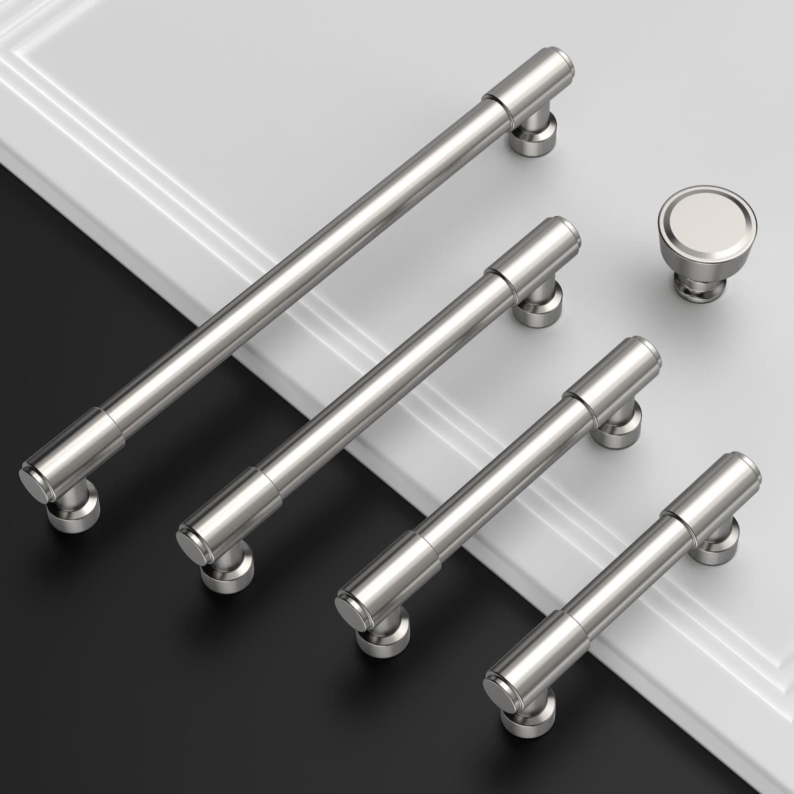 Amerdeco 10 Pack Brushed Satin Nickel Cabinet Pulls 3 Inch(76mm) Hole Center Dra - Thumbnail 3