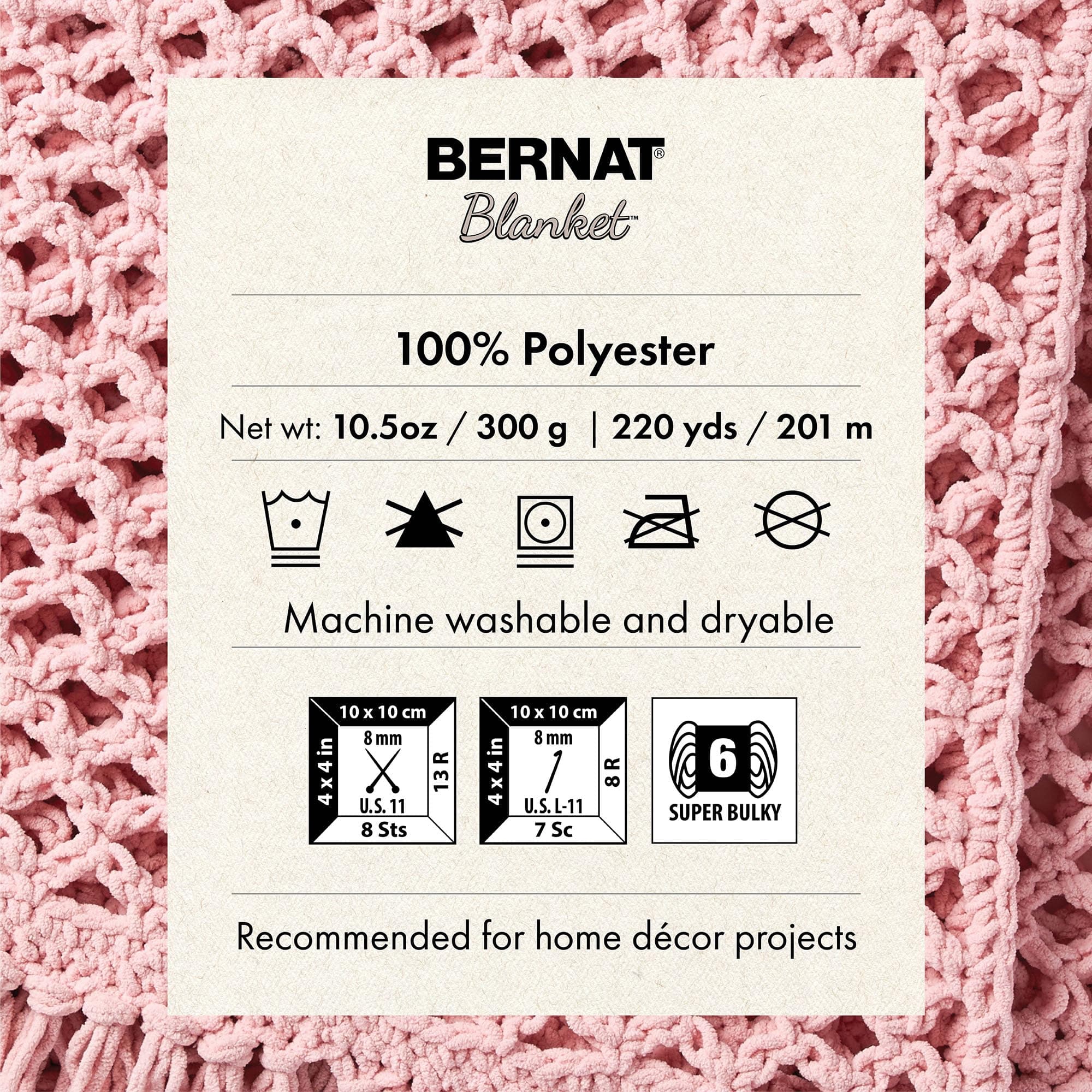 Bernat Blanket BB Deep Grape Yarn - 2 Pack of 300g/10.5oz - 100% Polyester - #6 - Thumbnail 8