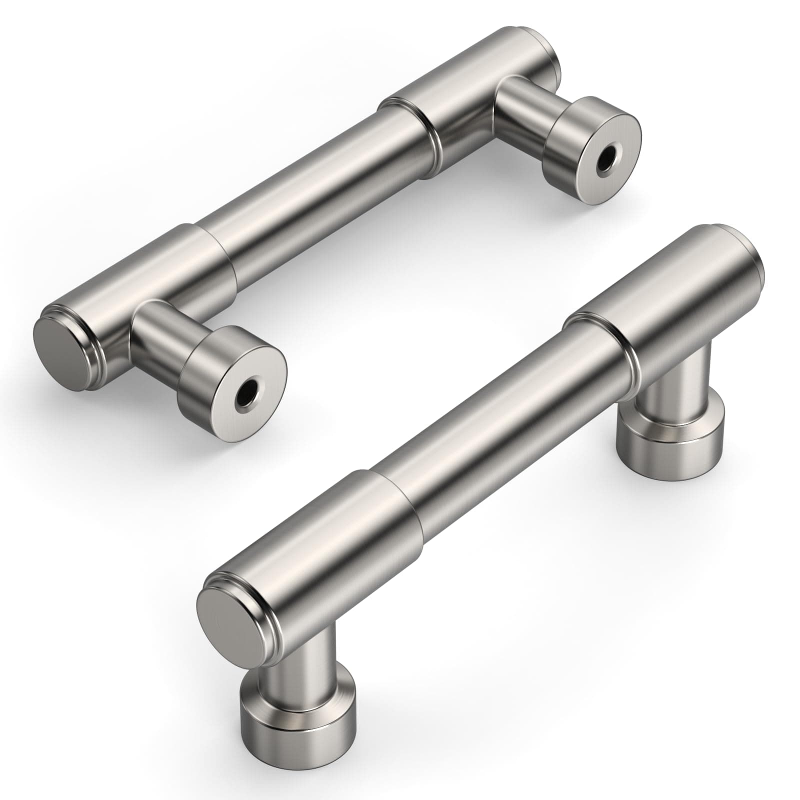 Amerdeco 10 Pack Brushed Satin Nickel Cabinet Pulls 3 Inch(76mm) Hole Center Dra - Thumbnail 2