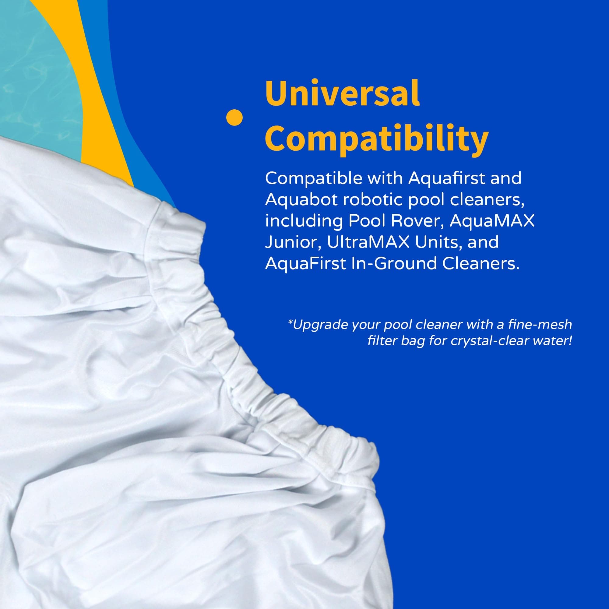 Blue Wave Aquafirst & Aquabot Pool Cleaner Replacement Filter Bag,White - Thumbnail 6