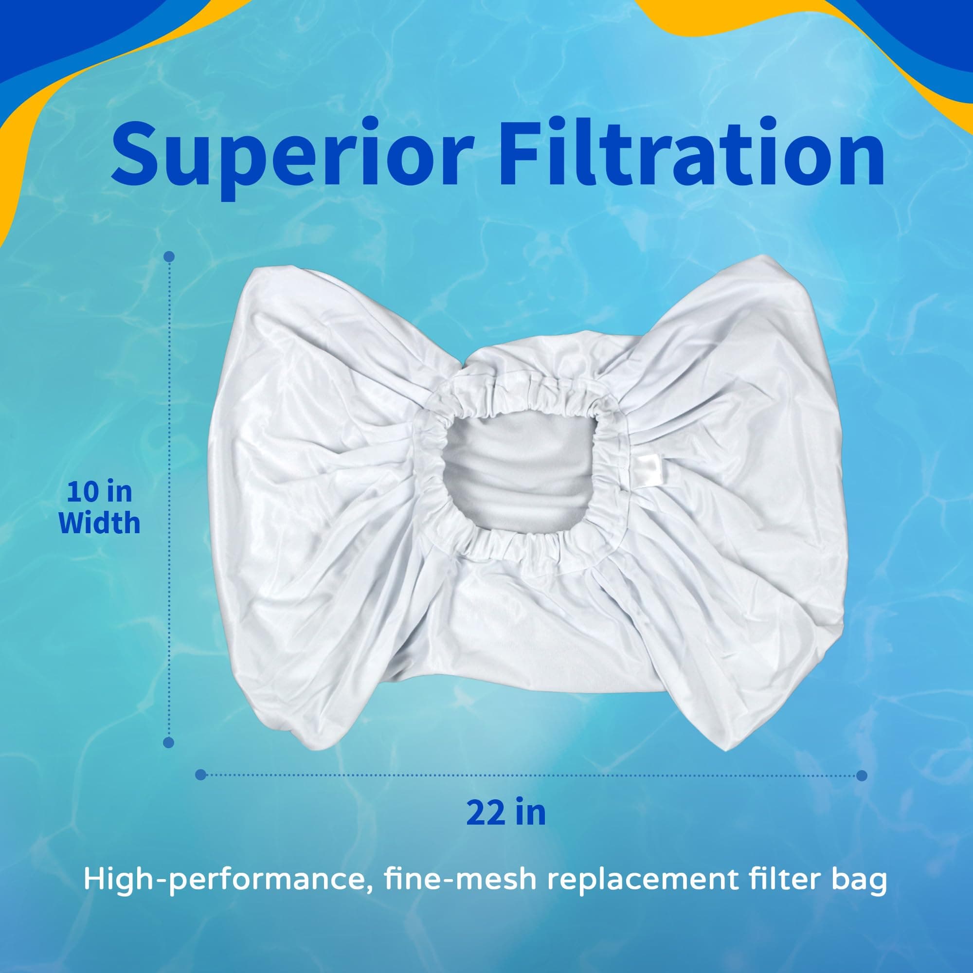 Blue Wave Aquafirst & Aquabot Pool Cleaner Replacement Filter Bag,White - Thumbnail 3