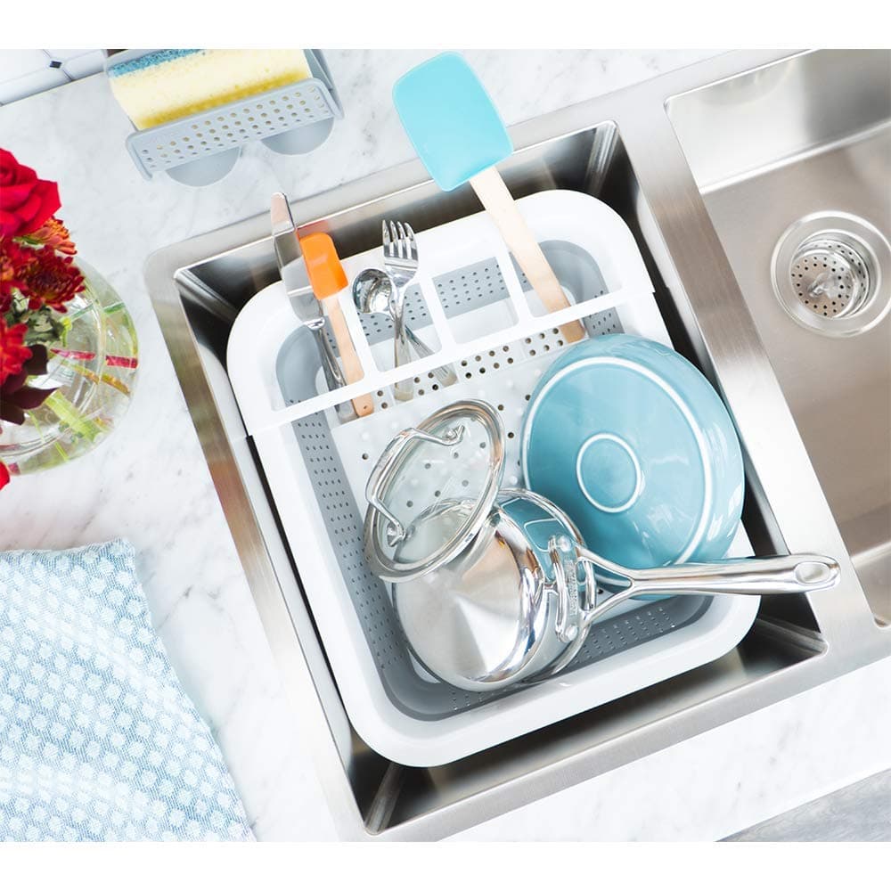 madesmart Collapsible Drying Dish Rack Sinkware Collection Easy Storage BPA-Free - Thumbnail 5