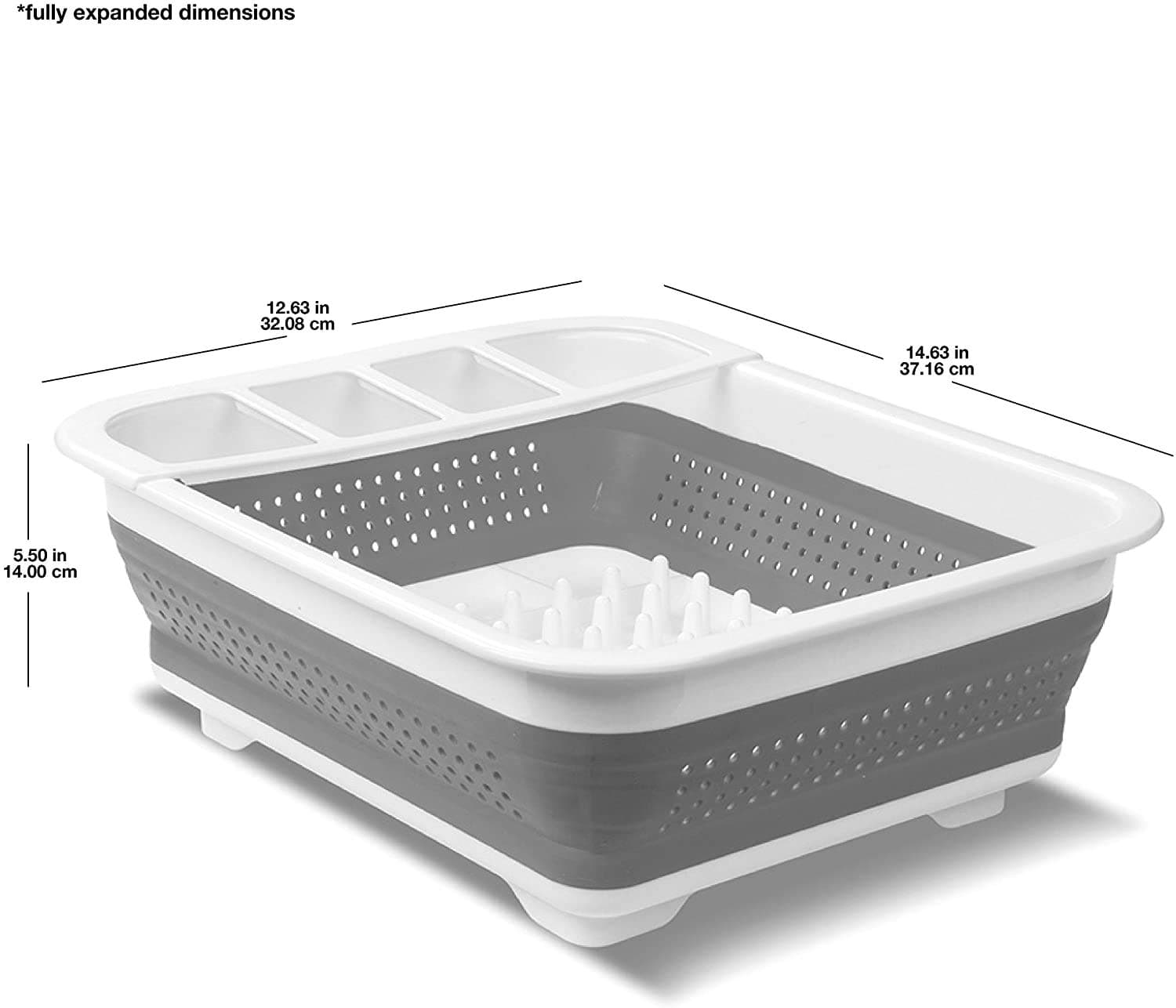 madesmart Collapsible Drying Dish Rack Sinkware Collection Easy Storage BPA-Free - Thumbnail 6