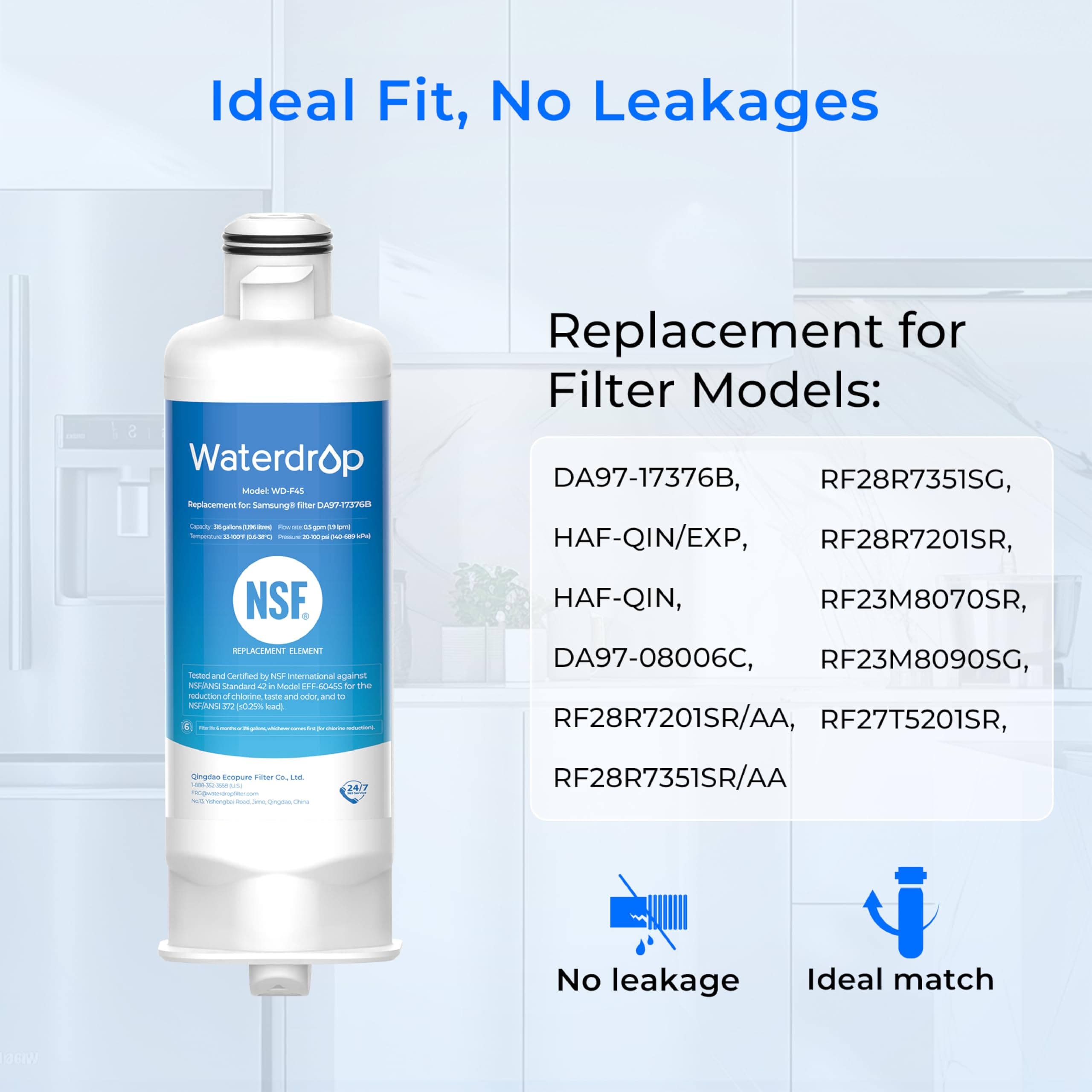 Waterdrop DA97-17376B Replacement for Samsung® HAF-QIN/EXP, DA97-08006C, RF28R72 - Thumbnail 6