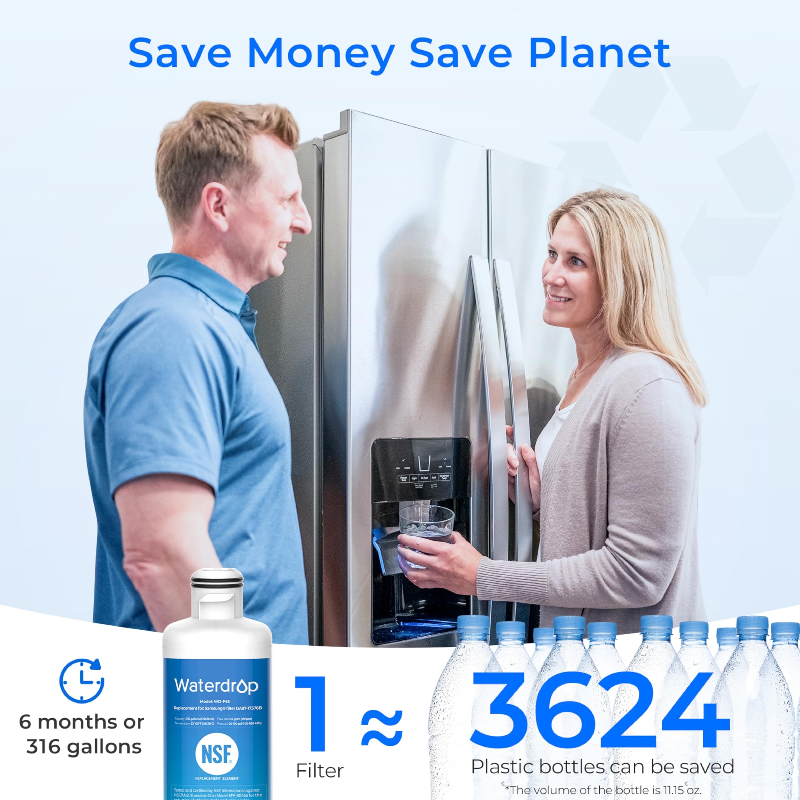 Waterdrop DA97-17376B Replacement for Samsung® HAF-QIN/EXP, DA97-08006C, RF28R72 - Thumbnail 8