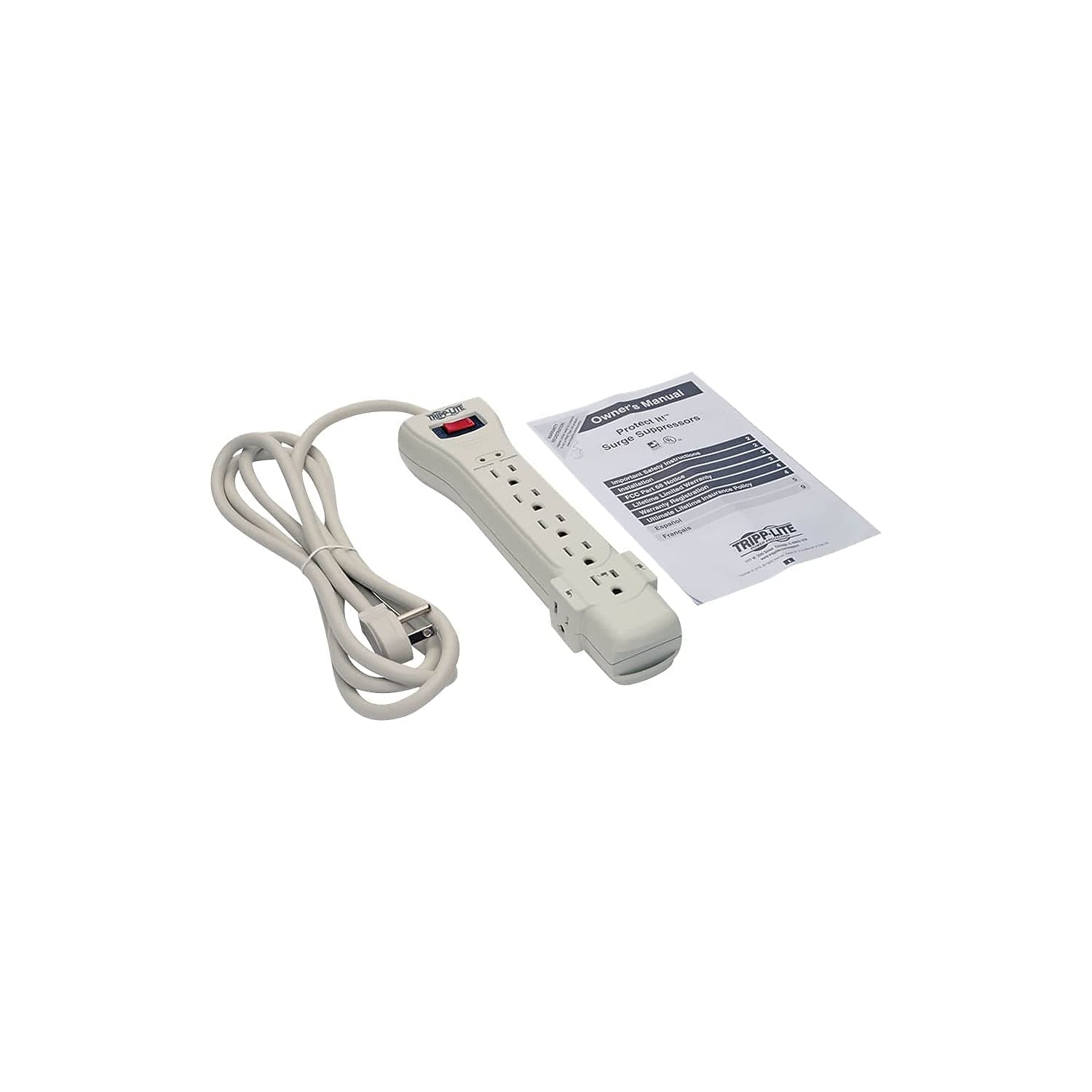 Eaton Tripp Lite SUPER7 Flat Plug Power Strip Surge Protector, 7 Outlets - Thumbnail 6
