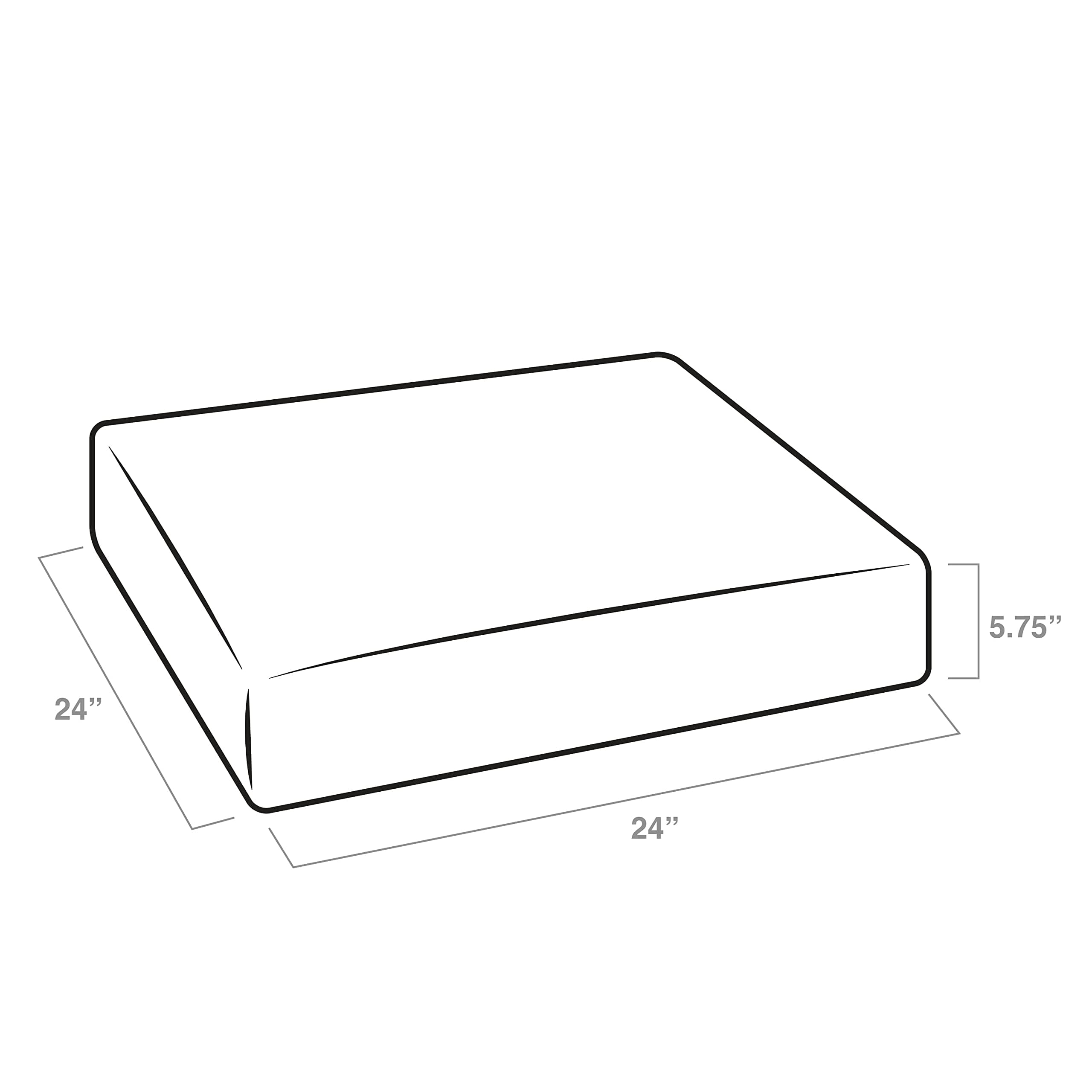 Arden Outdoor Deep Seat Bottom Cushion, 24 x 24, Rain-Proof, Fade Resistant 24 x - Thumbnail 5