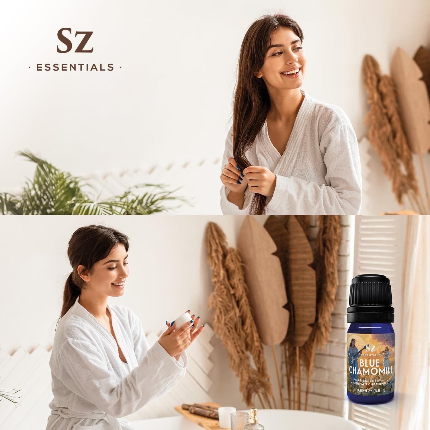 Sz Essentials Blue Chamomile Essential Oil 0.22 fl oz Deepest Blue German Bulgar - Thumbnail 5