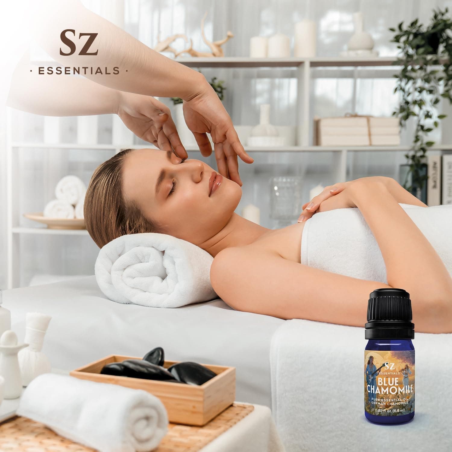 Sz Essentials Blue Chamomile Essential Oil 0.22 fl oz Deepest Blue German Bulgar - Thumbnail 7