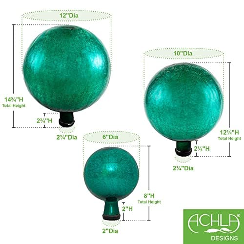 Achla Designs 6-Inch Gazing Globe Emerald Green - Thumbnail 4