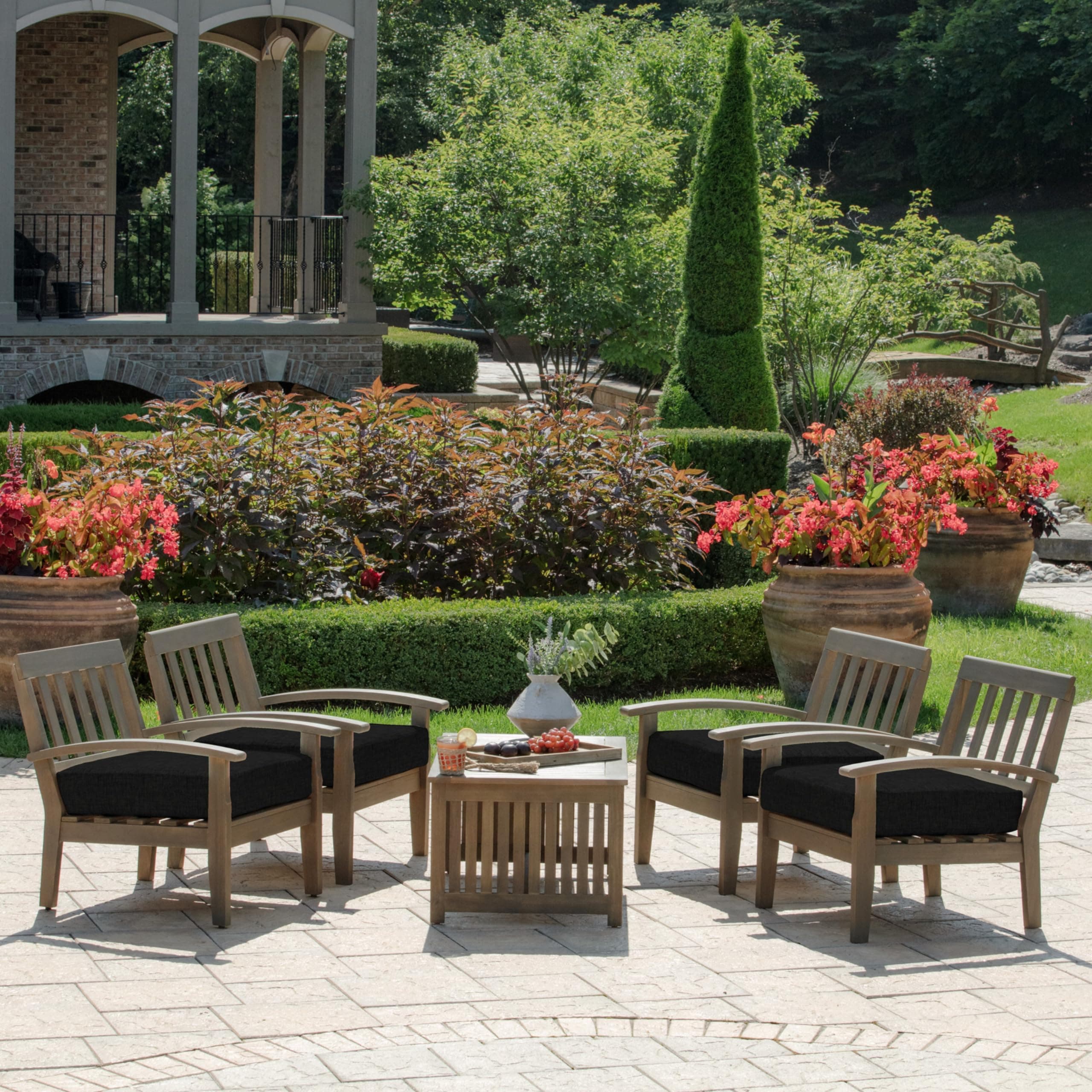 Arden Outdoor Deep Seat Bottom Cushion, 24 x 24, Rain-Proof, Fade Resistant 24 x - Thumbnail 3