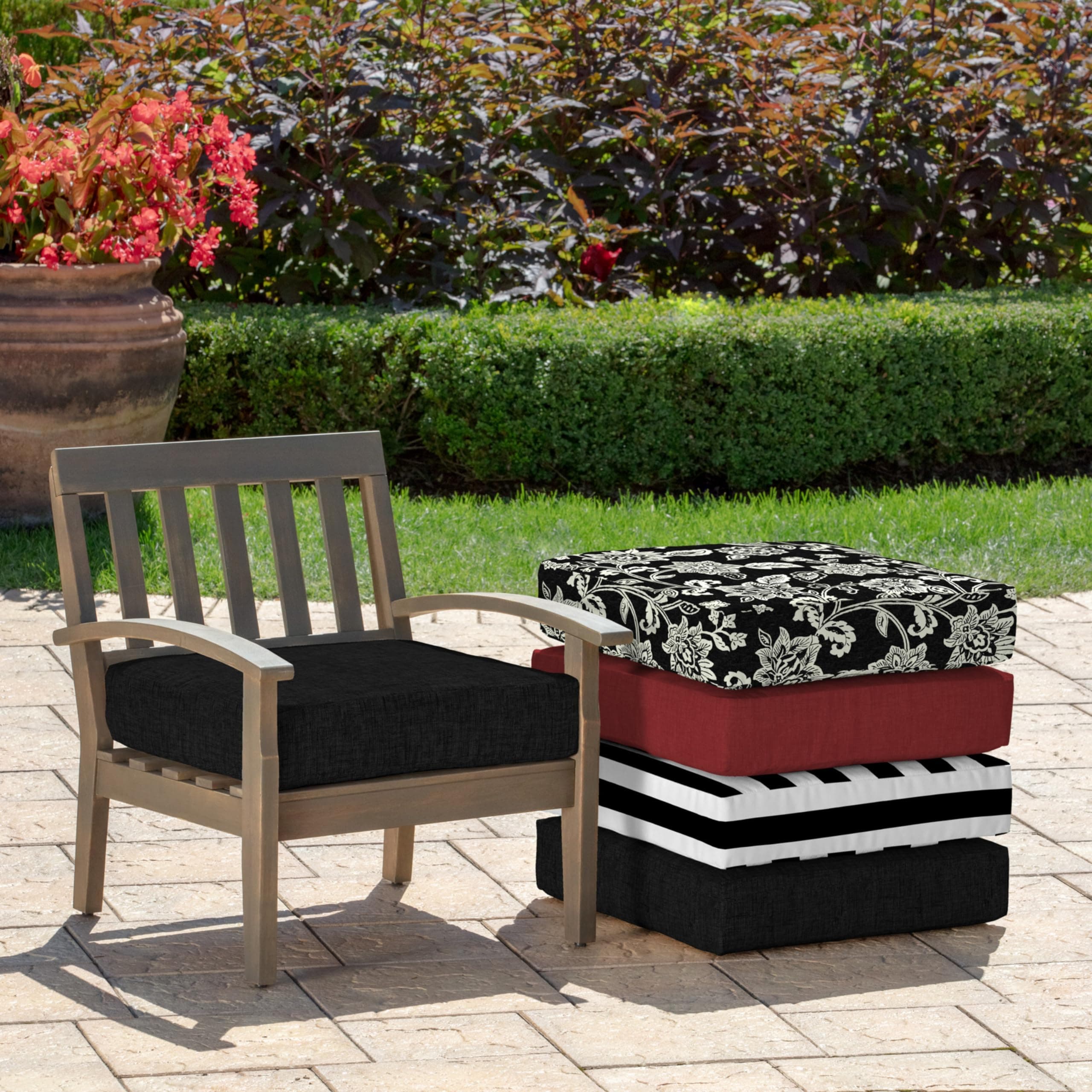 Arden Outdoor Deep Seat Bottom Cushion, 24 x 24, Rain-Proof, Fade Resistant 24 x - Thumbnail 4