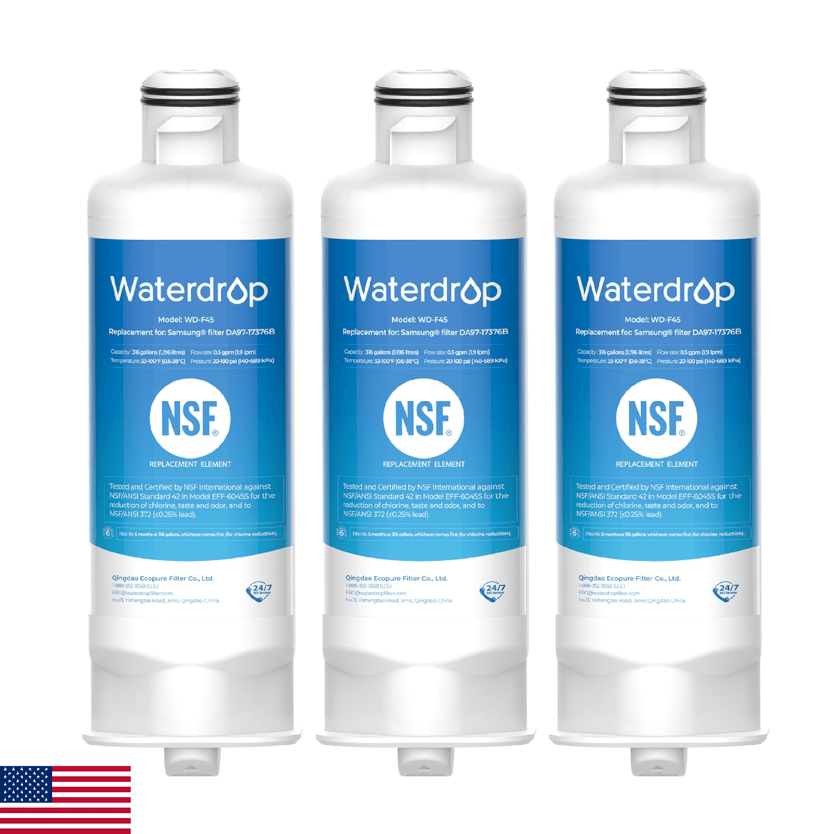 Waterdrop DA97-17376B Replacement for Samsung® HAF-QIN/EXP, DA97-08006C, RF28R72 - Image 1