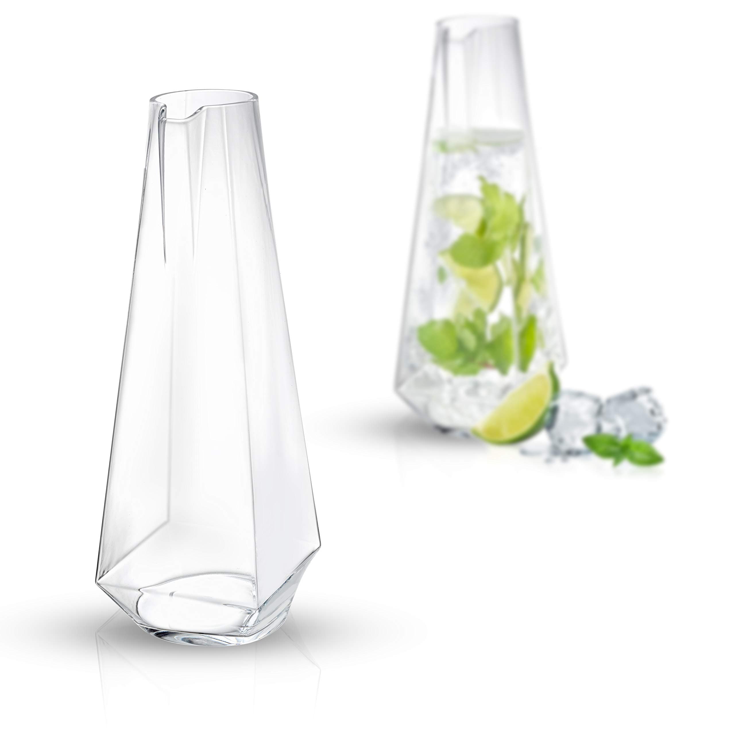 JoyJolt Infiniti 43Oz Deluxe Glass Pitcher - Premium Quality Crystal Lemonade & - Thumbnail 3