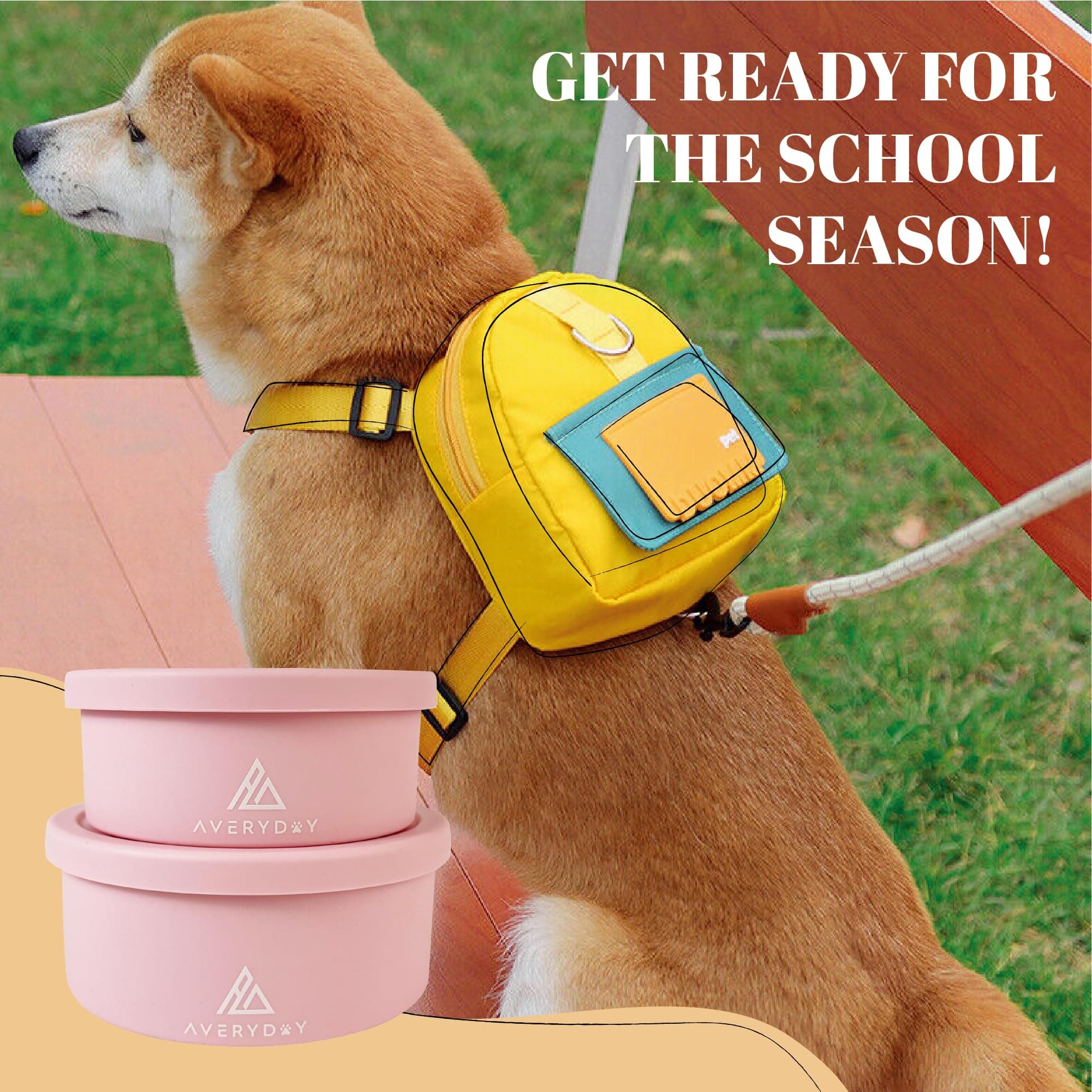 AVERYDAY 50 Oz Travel Dog Bowls with Lids, 2-in-1 Portable Pet Bowls for Food an - Thumbnail 8