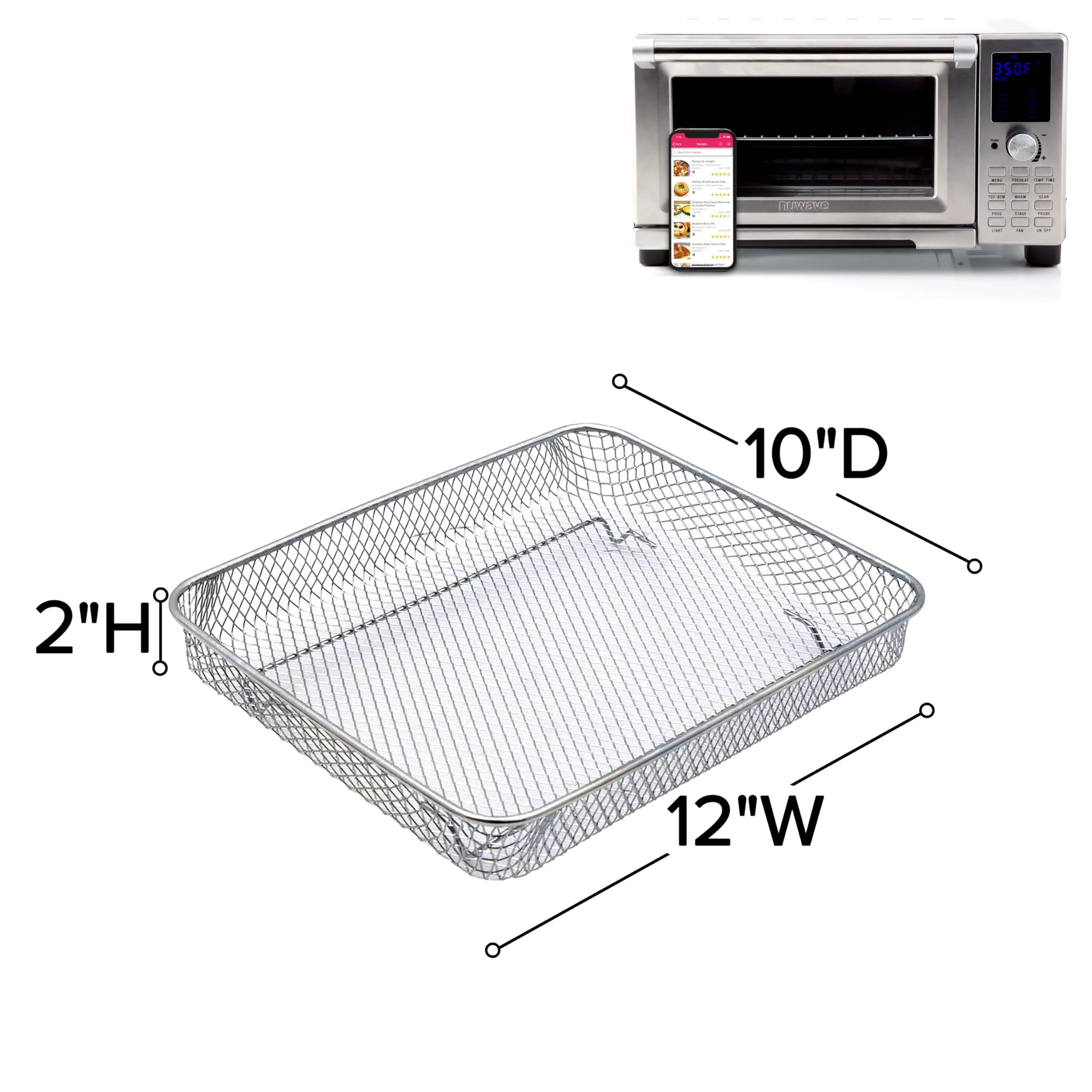 Nuwave Air Fry Basket for the NuWave Bravo XL, Air Fryer Toaster Oven Basket Acc - Thumbnail 2