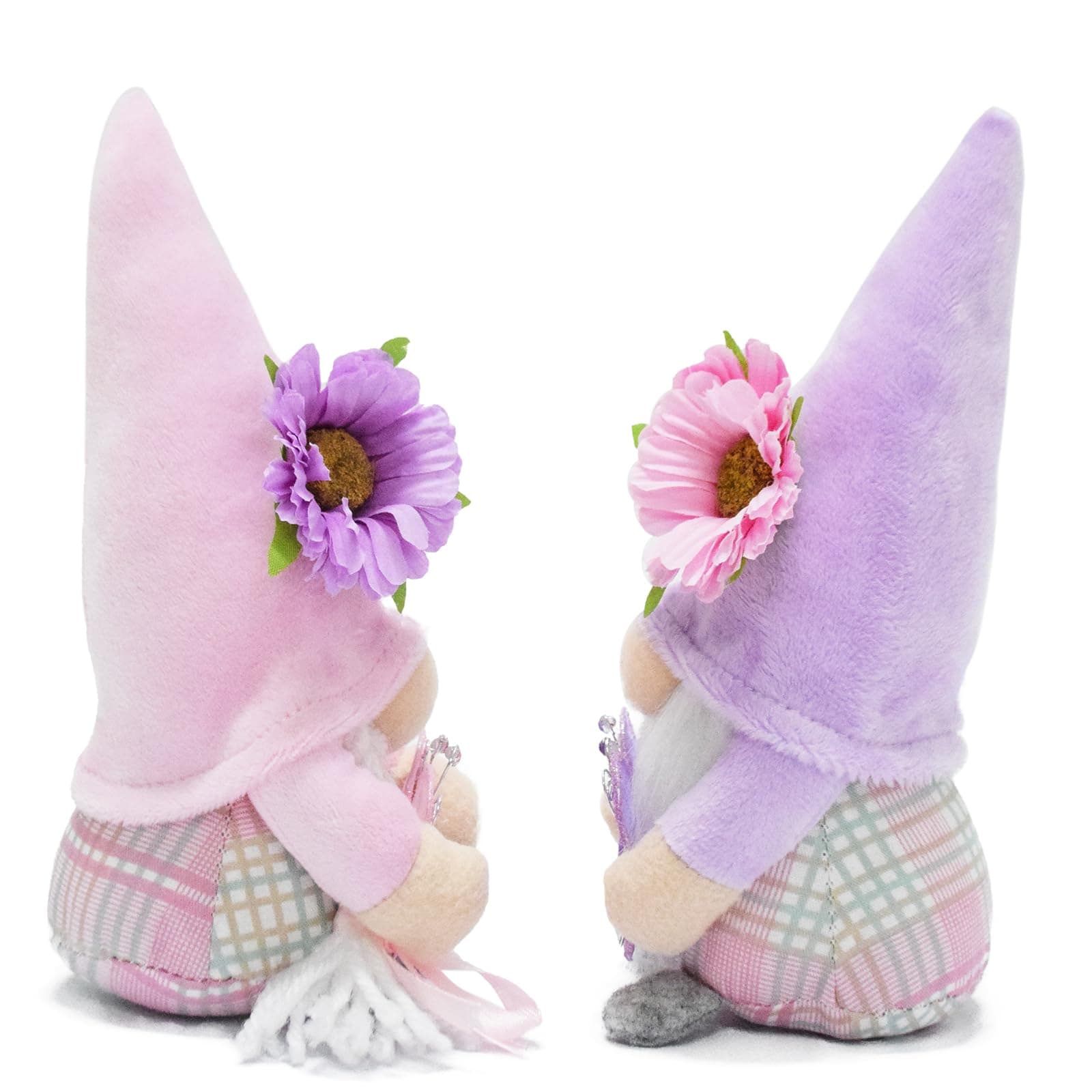 Attiigny Set of 2 Summer Butterfly Gnomes Plush Spring Decoration Flower Farmhou - Thumbnail 7