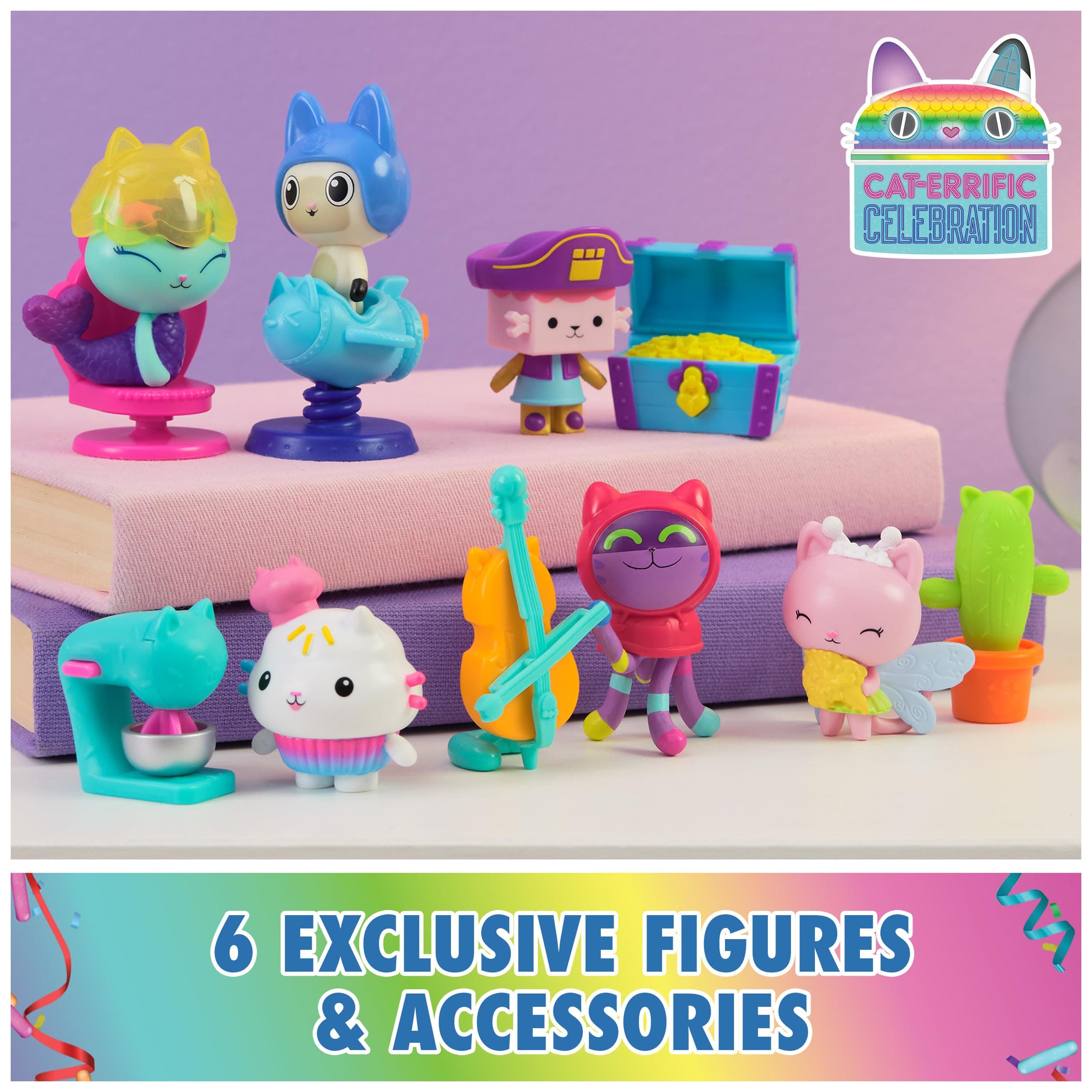 Gabby’s Dollhouse, 12-Piece Story Figures Gift Pack, with 6 Toy Figures & 6 Doll - Thumbnail 2