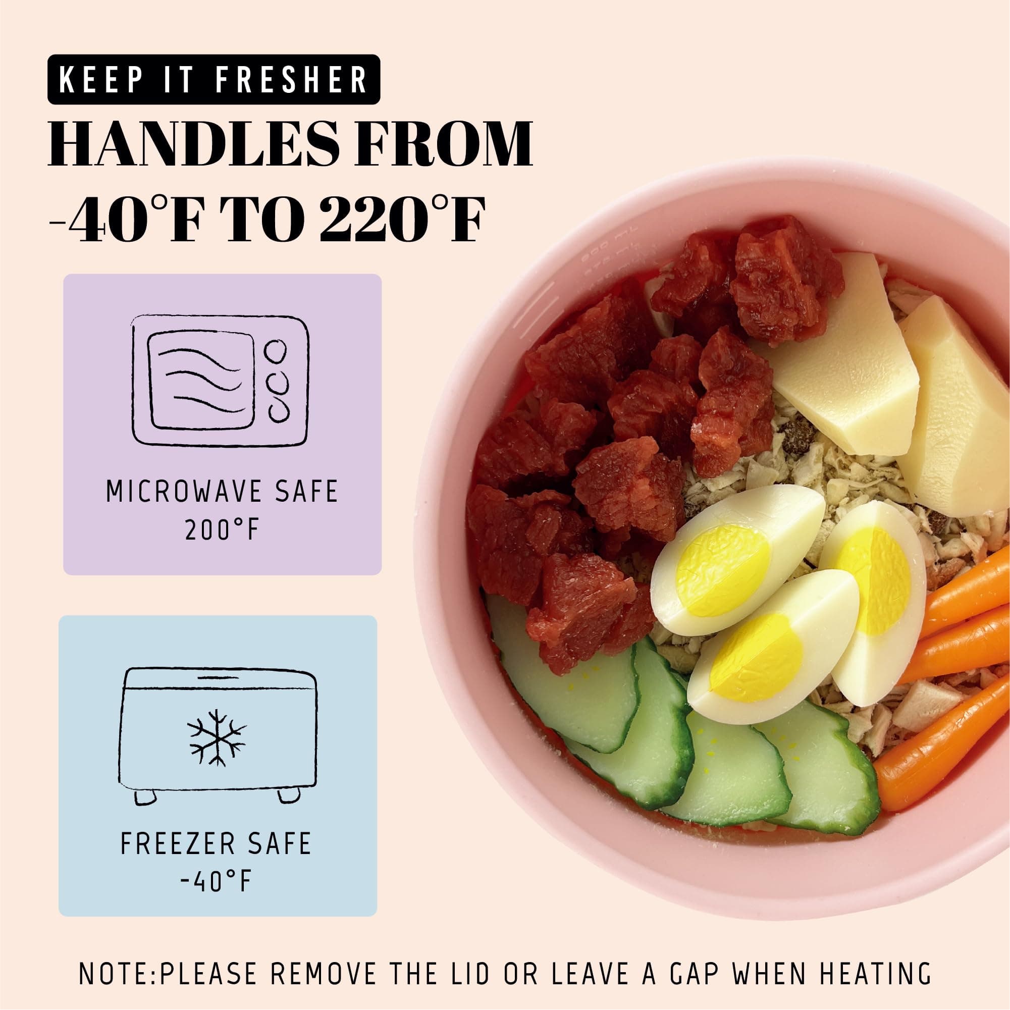 AVERYDAY 50 Oz Travel Dog Bowls with Lids, 2-in-1 Portable Pet Bowls for Food an - Thumbnail 5