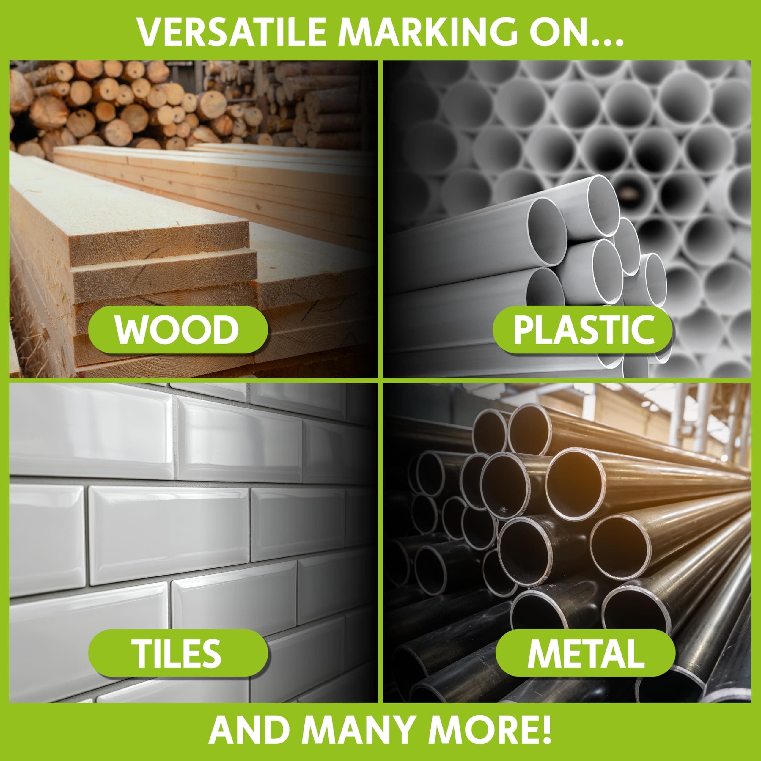 Tracer Construction Lumber Crayon Markers, Pack of 12 - Mixed Colours. 6 x Yello - Thumbnail 7