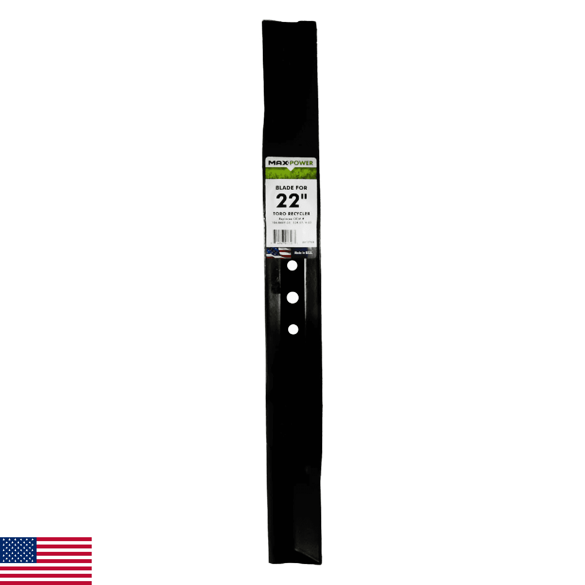 MaxPower 331376B Mower Blade for 22in Toro Recycler Replacement OEM 104-8697-03 - Image 1