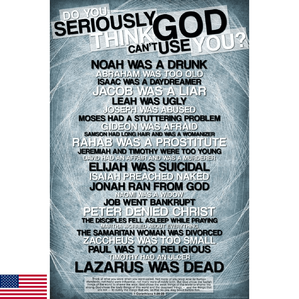 Do You Seriously Think God Cant Use You Religious Cool Wall Art Print Poster 24x - Image 1