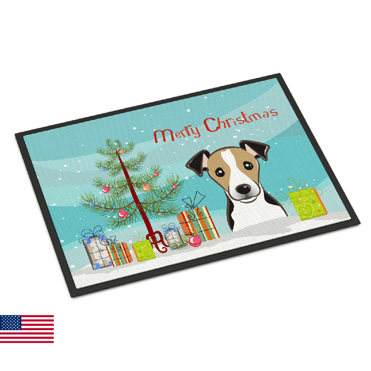 Caroline's Treasures BB1633JMAT Christmas Tree and Jack Russell Terrier Doormat - Image 1