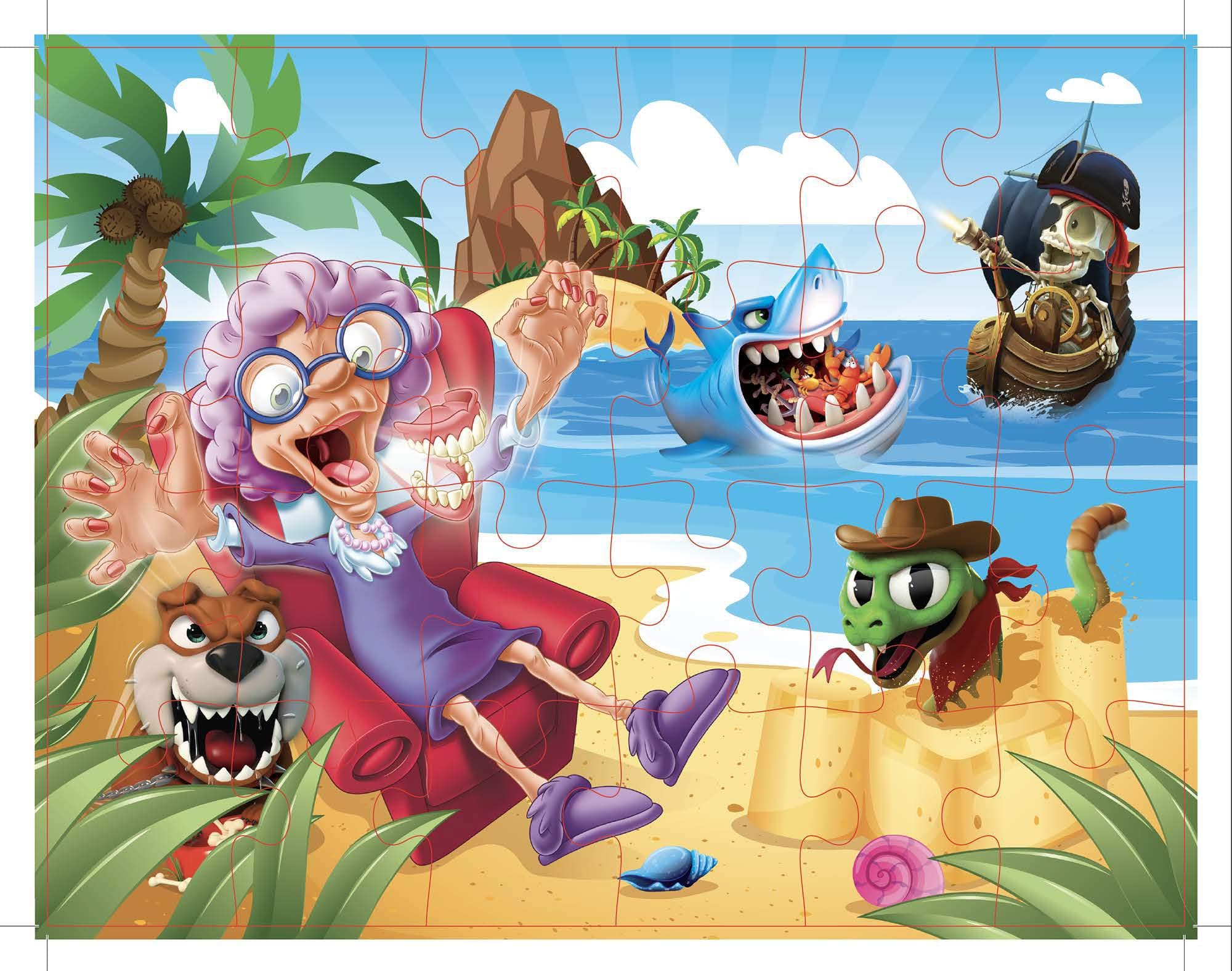 Greedy Granny Game - Take The Treats Don't Wake Granny + 24pc Puzzle, Multi Colo - Thumbnail 4