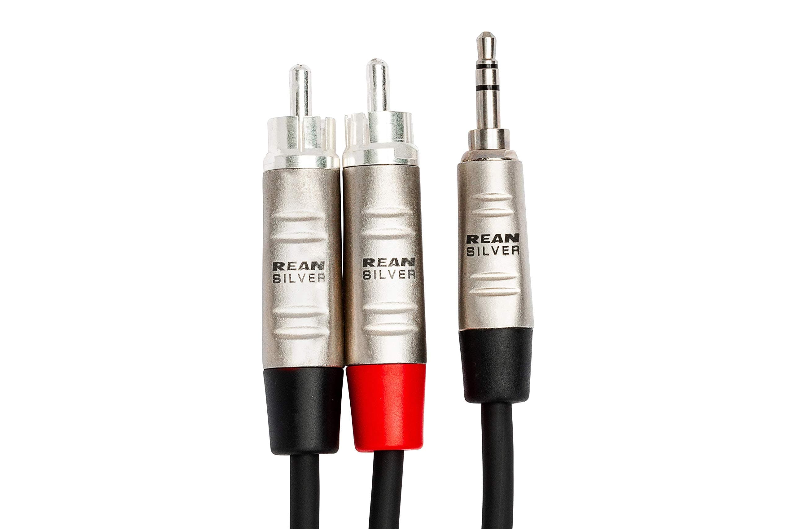 Hosa HMR-010Y REAN 3.5 mm TRS to Dual RCA Pro Stereo Breakout Cable, 10 Feet - Thumbnail 3