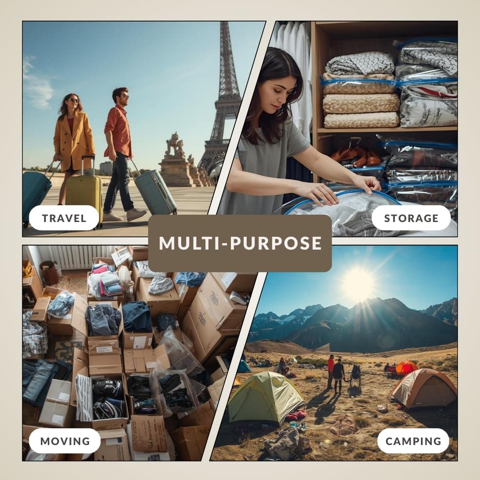 Nellivia 35 Pack Vacuum Storage Bags with Pump for Bedding Clothing Luggage Orga - Thumbnail 7