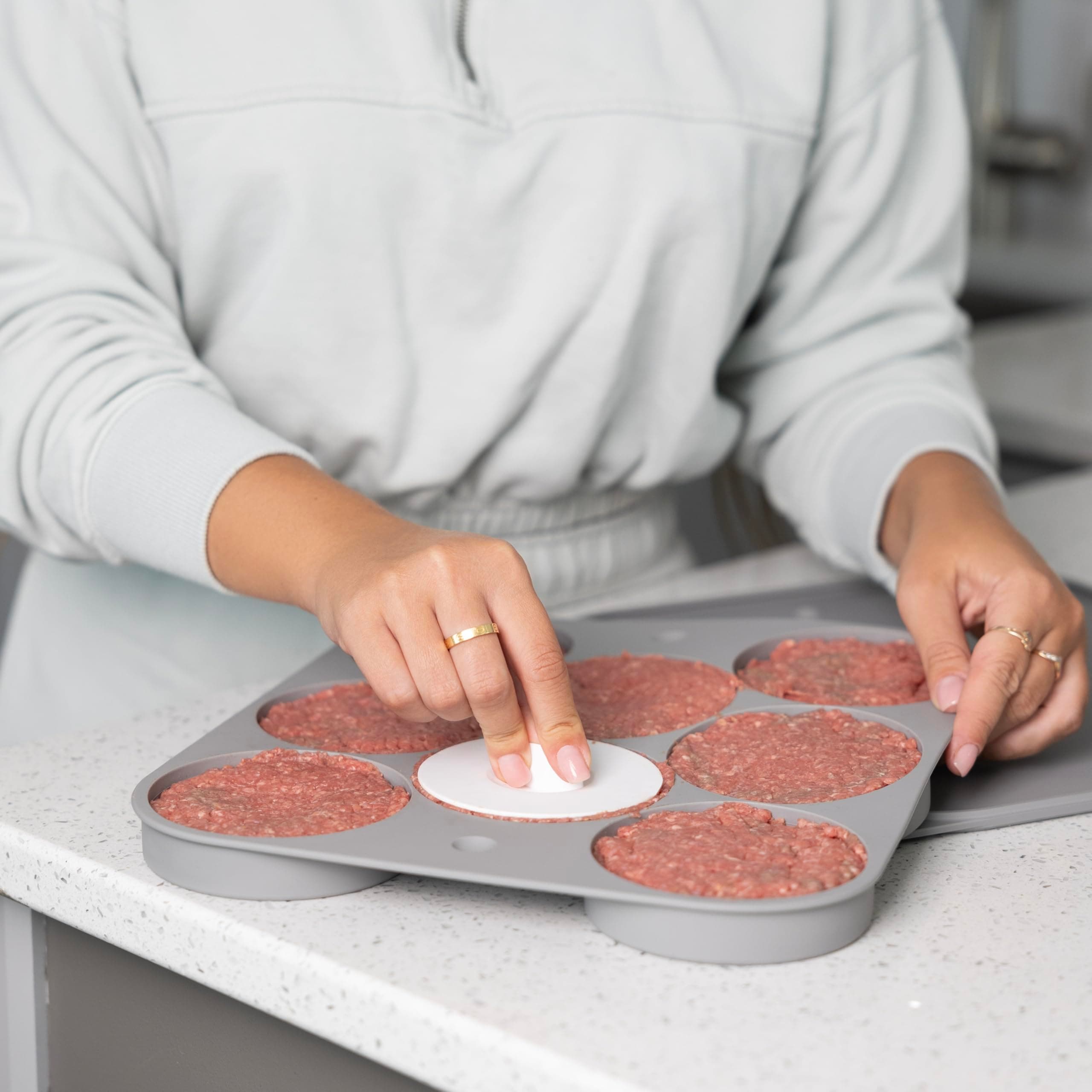 Outset Burger Patty Maker and Storage Tray, 8 Patty Capacity - Thumbnail 3