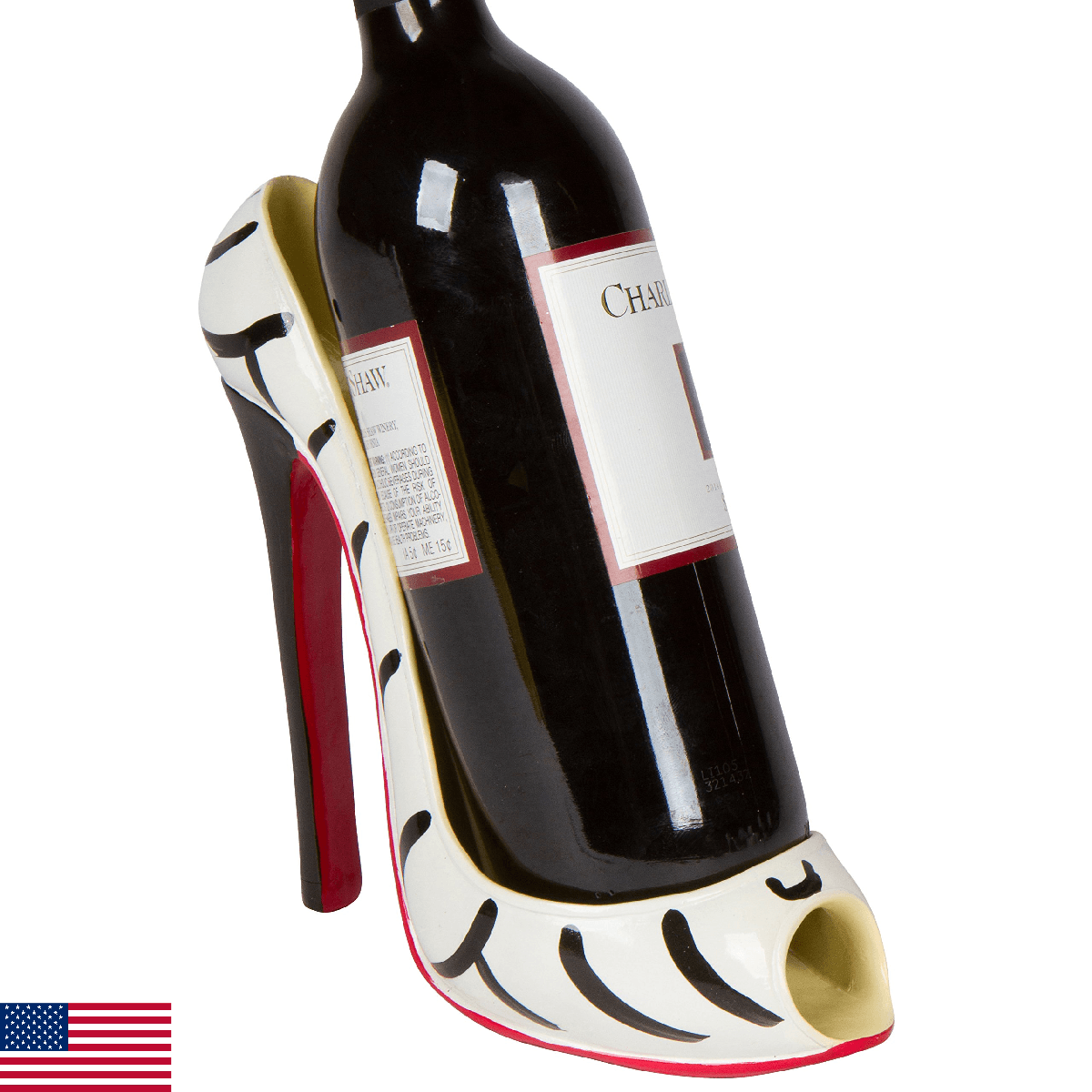 Hilarious Home 8" x 7" High Heel Wine Bottle Holder - Stylish Conversation Start - Image 1