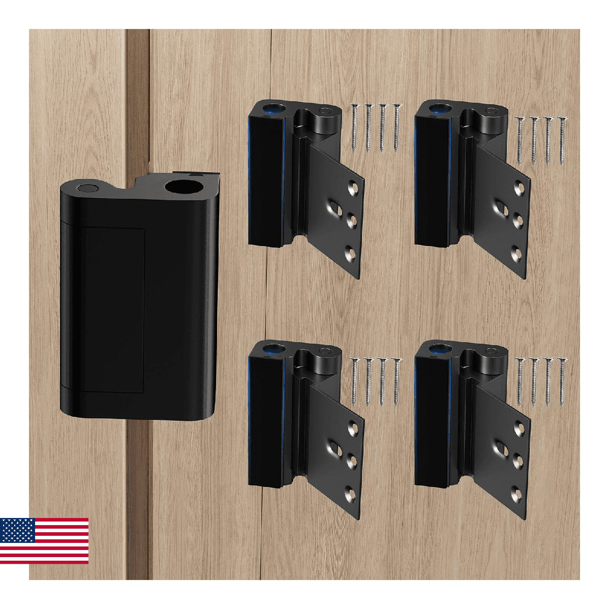 Tonitrui Home Security Door Reinforcement Lock for Front/Inward Swing Doors - Up - Image 1