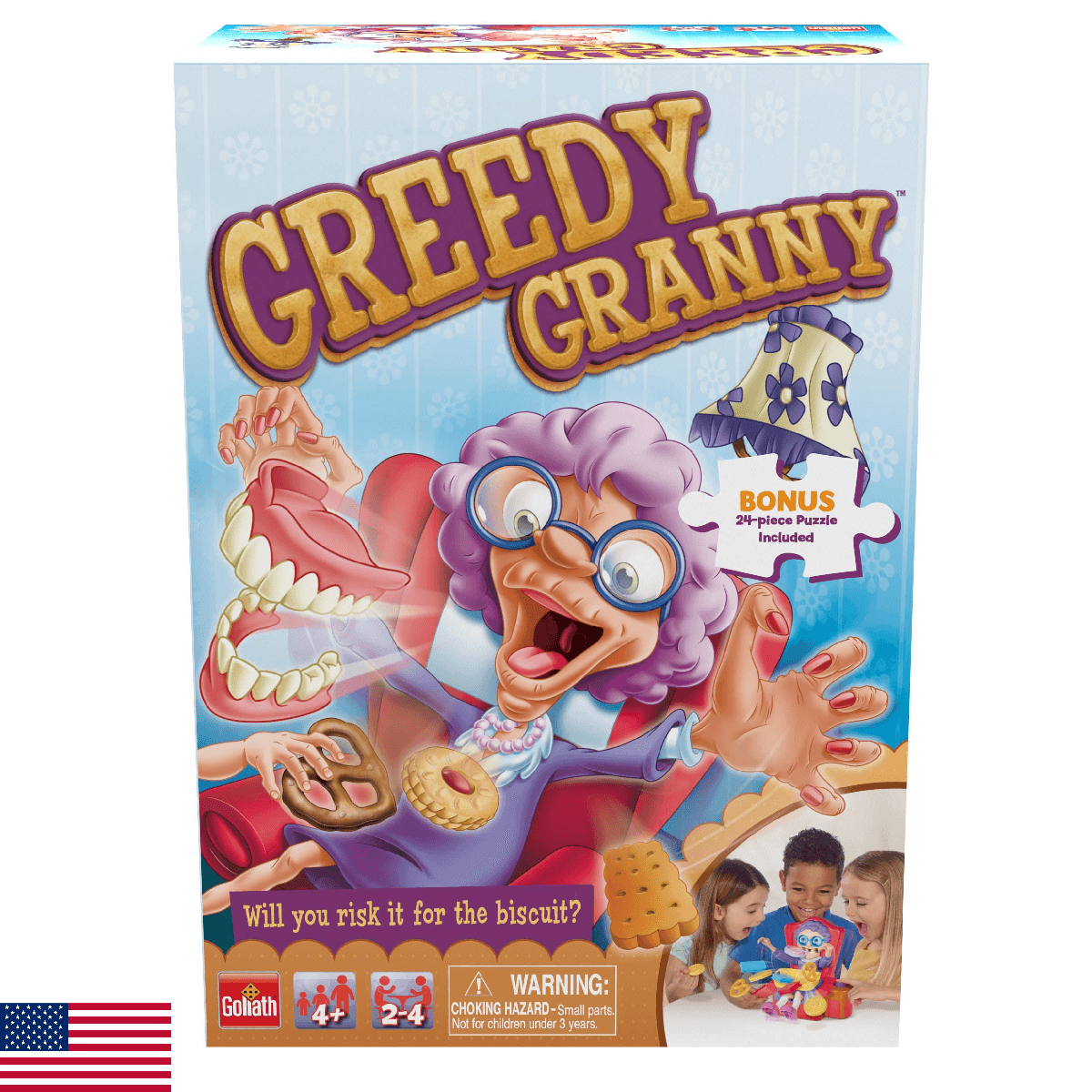 Greedy Granny Game - Take The Treats Don't Wake Granny + 24pc Puzzle, Multi Colo - Image 1
