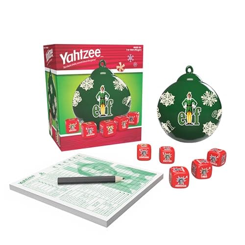 YAHTZEE: Elf Edition, Exclusive Holiday Ornament Cup Featuring Buddy, Roll the d - Thumbnail 2