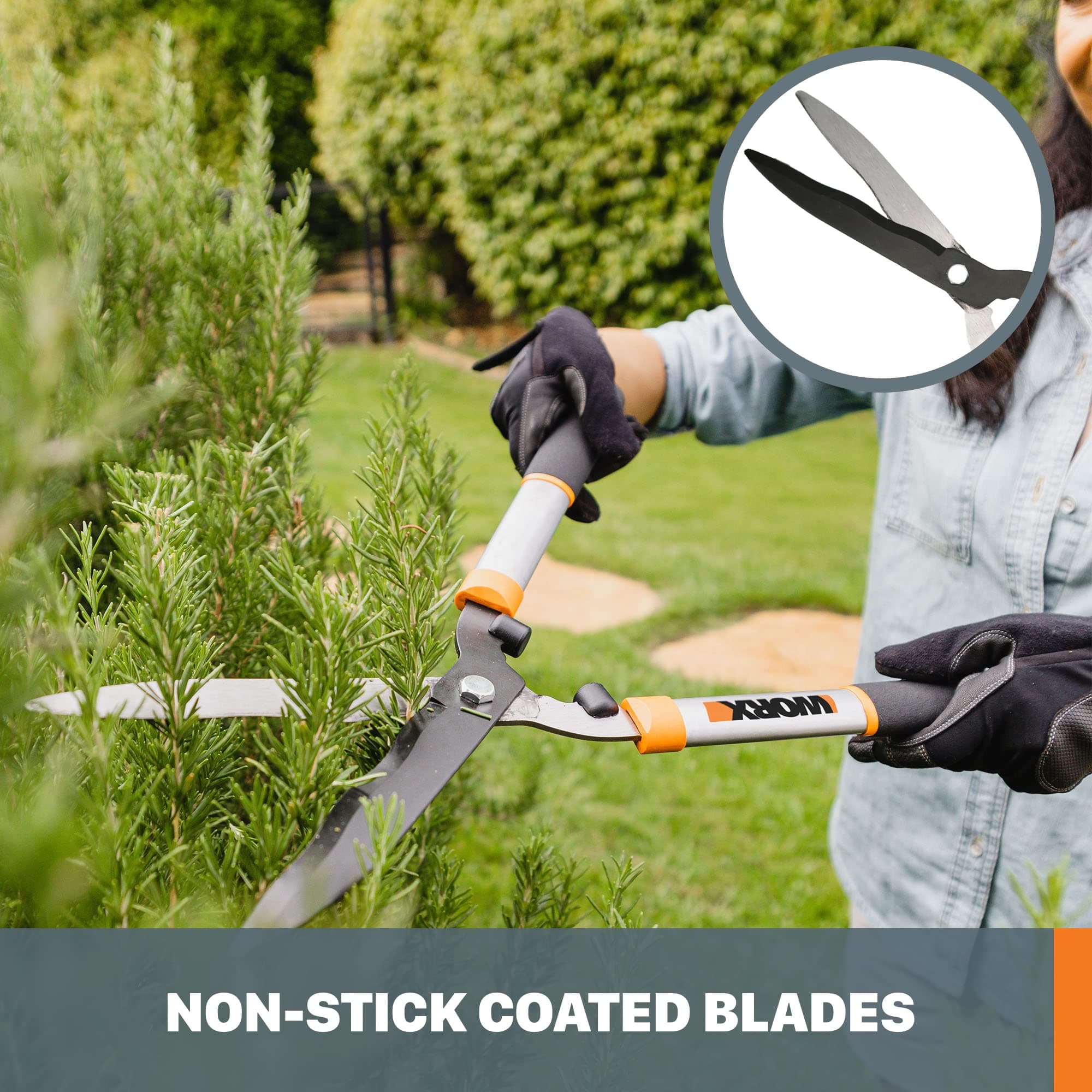 Worx WG062 9" Steel Blade Hedge Shears - Thumbnail 3