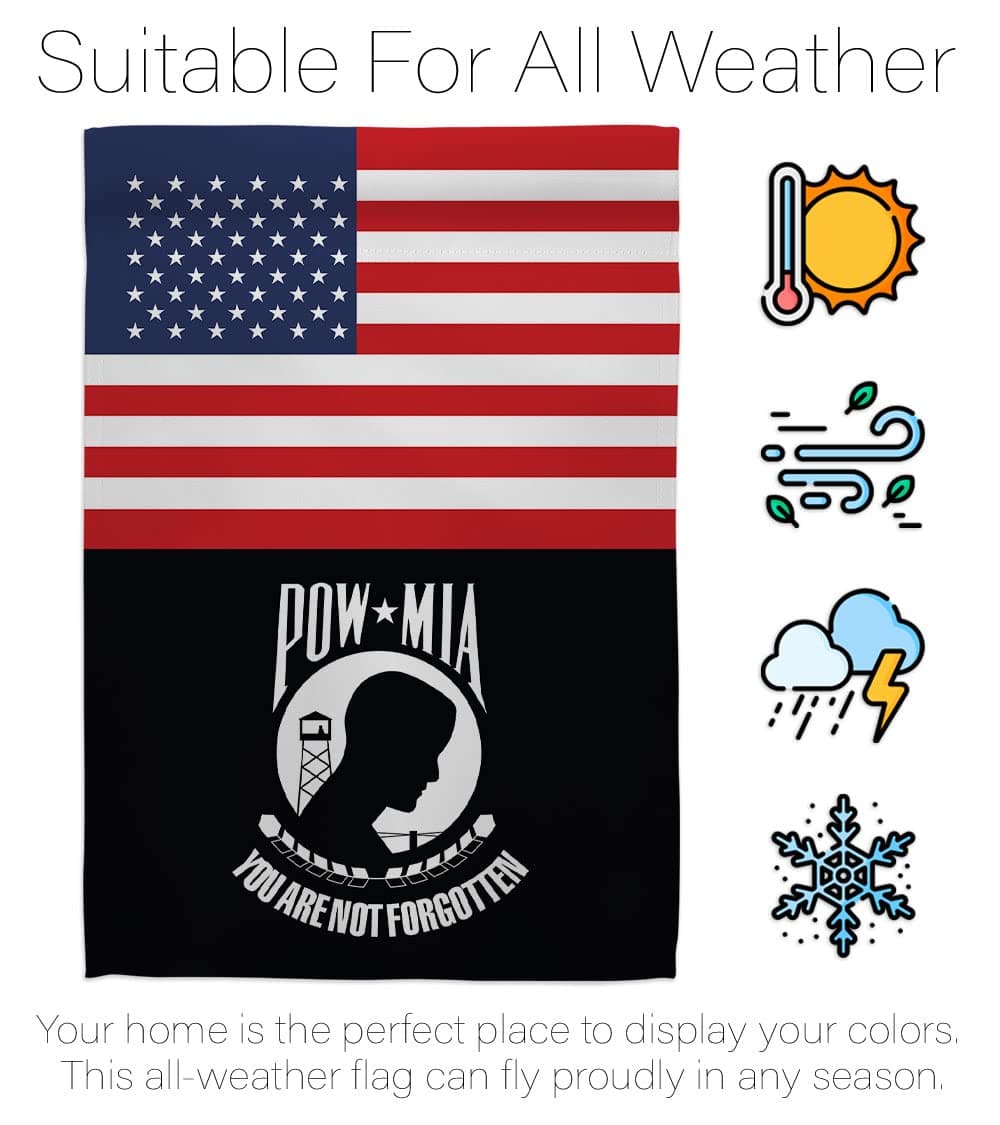 US POW MIA Garden Flag - Armed Forces Vietnam WarUnited State American Military - Thumbnail 6
