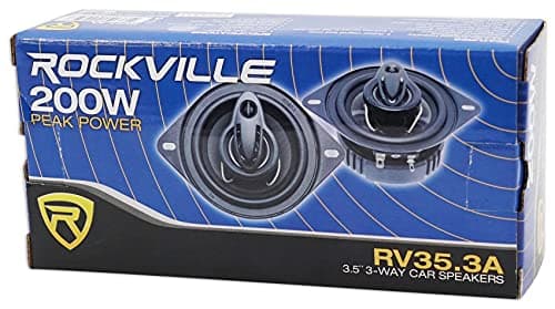 Rockville RV35.3A 3.5" 3-Way Car Speakers, 200W, Rich Bass, CEA Rated, Polypropy - Thumbnail 10
