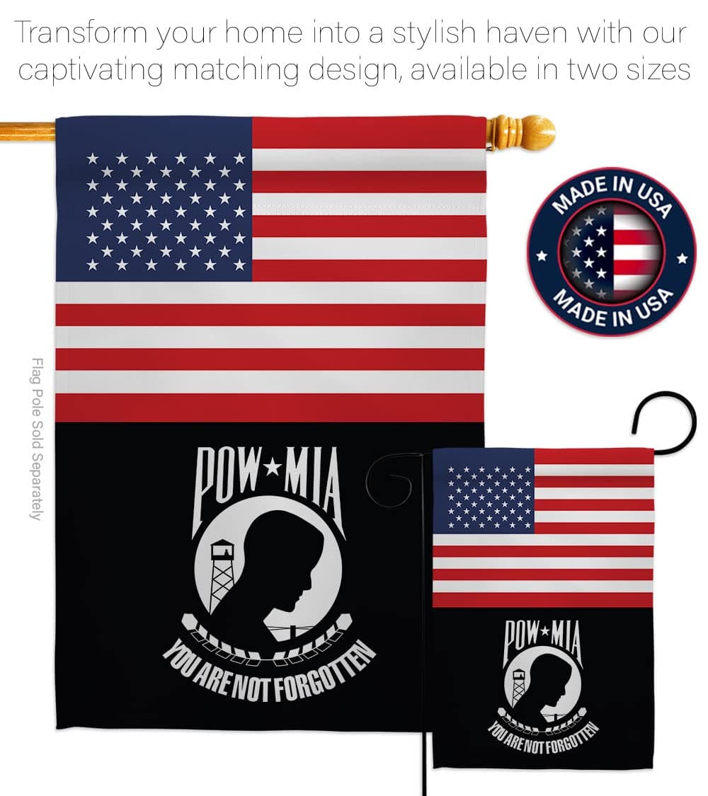 US POW MIA Garden Flag - Armed Forces Vietnam WarUnited State American Military - Thumbnail 4
