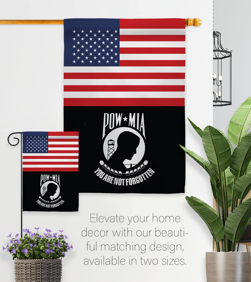 US POW MIA Garden Flag - Armed Forces Vietnam WarUnited State American Military - Thumbnail 8