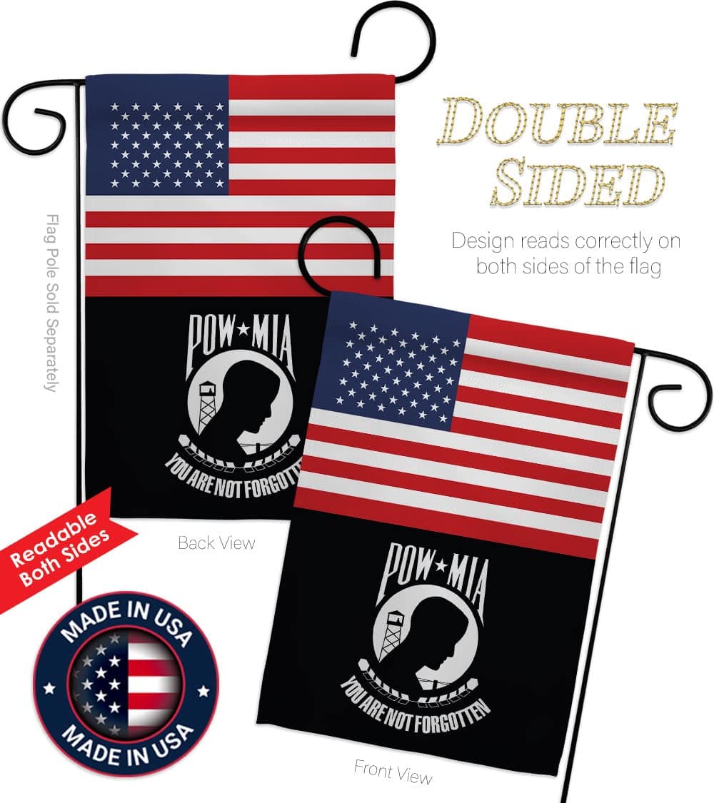 US POW MIA Garden Flag - Armed Forces Vietnam WarUnited State American Military - Thumbnail 3