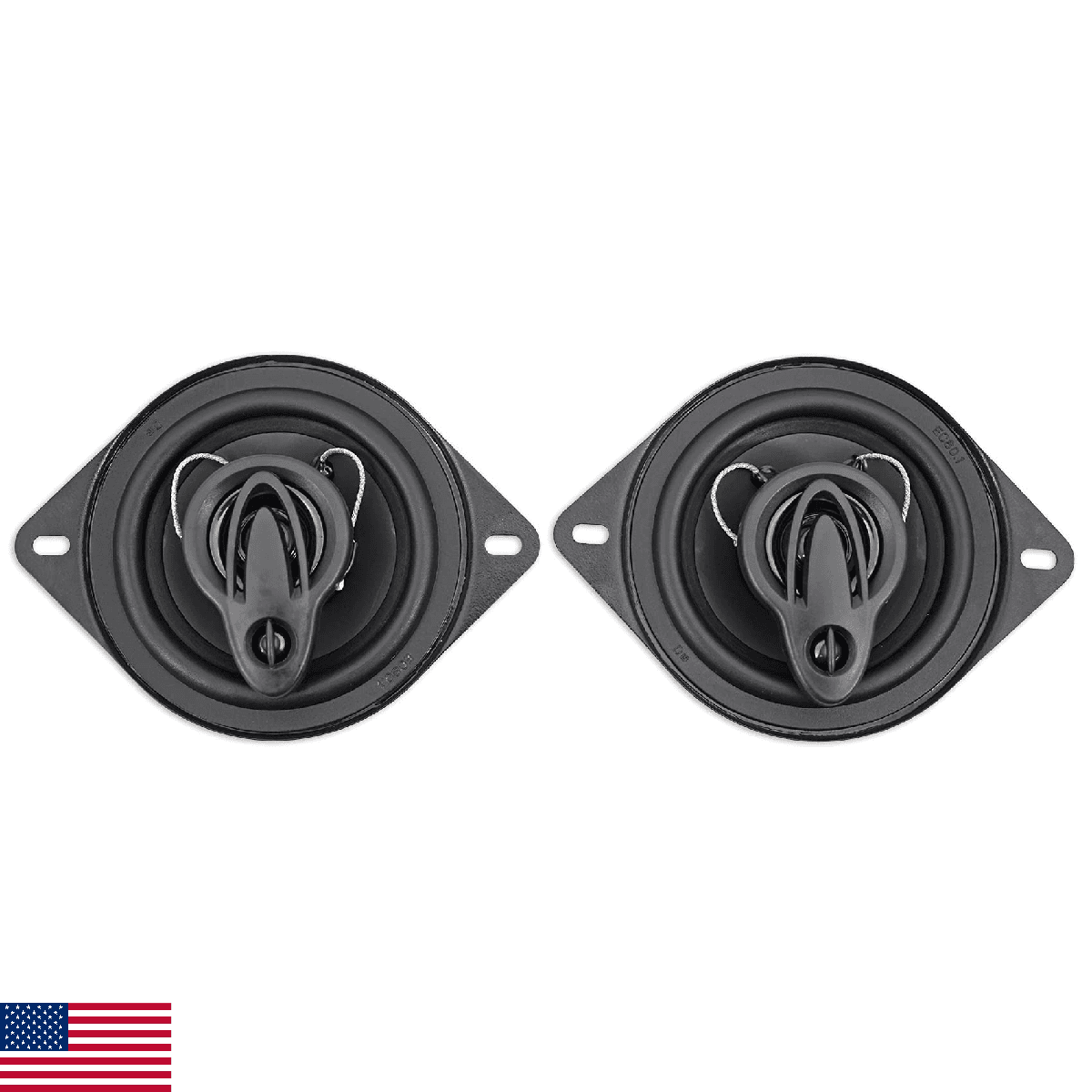Rockville RV35.3A 3.5" 3-Way Car Speakers, 200W, Rich Bass, CEA Rated, Polypropy - Image 1