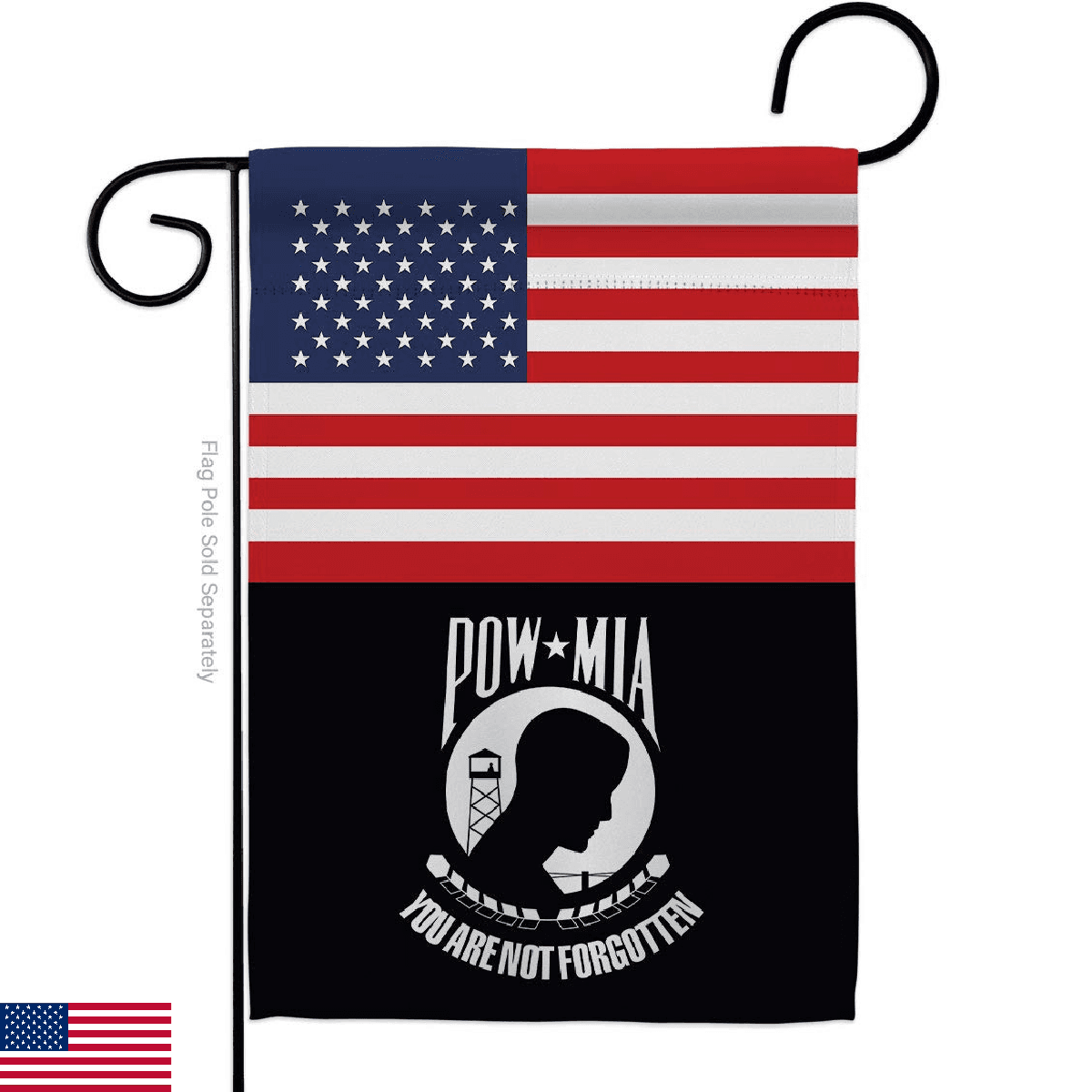 US POW MIA Garden Flag - Armed Forces Vietnam WarUnited State American Military - Image 1