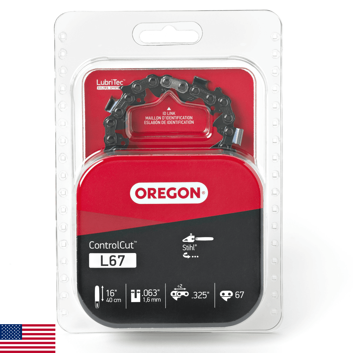 Oregon L67 ControlCut Replacement Chainsaw Chain for 16-Inch Guide Bars, 67 Driv - Image 1